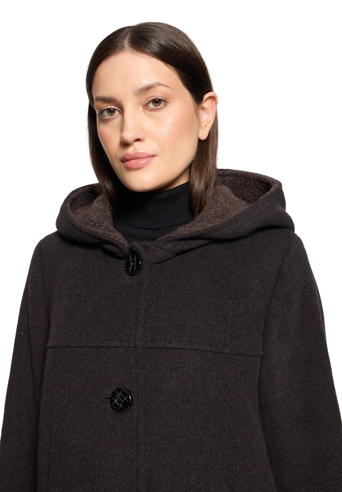 Wolljacke (Dark Brown Mela)