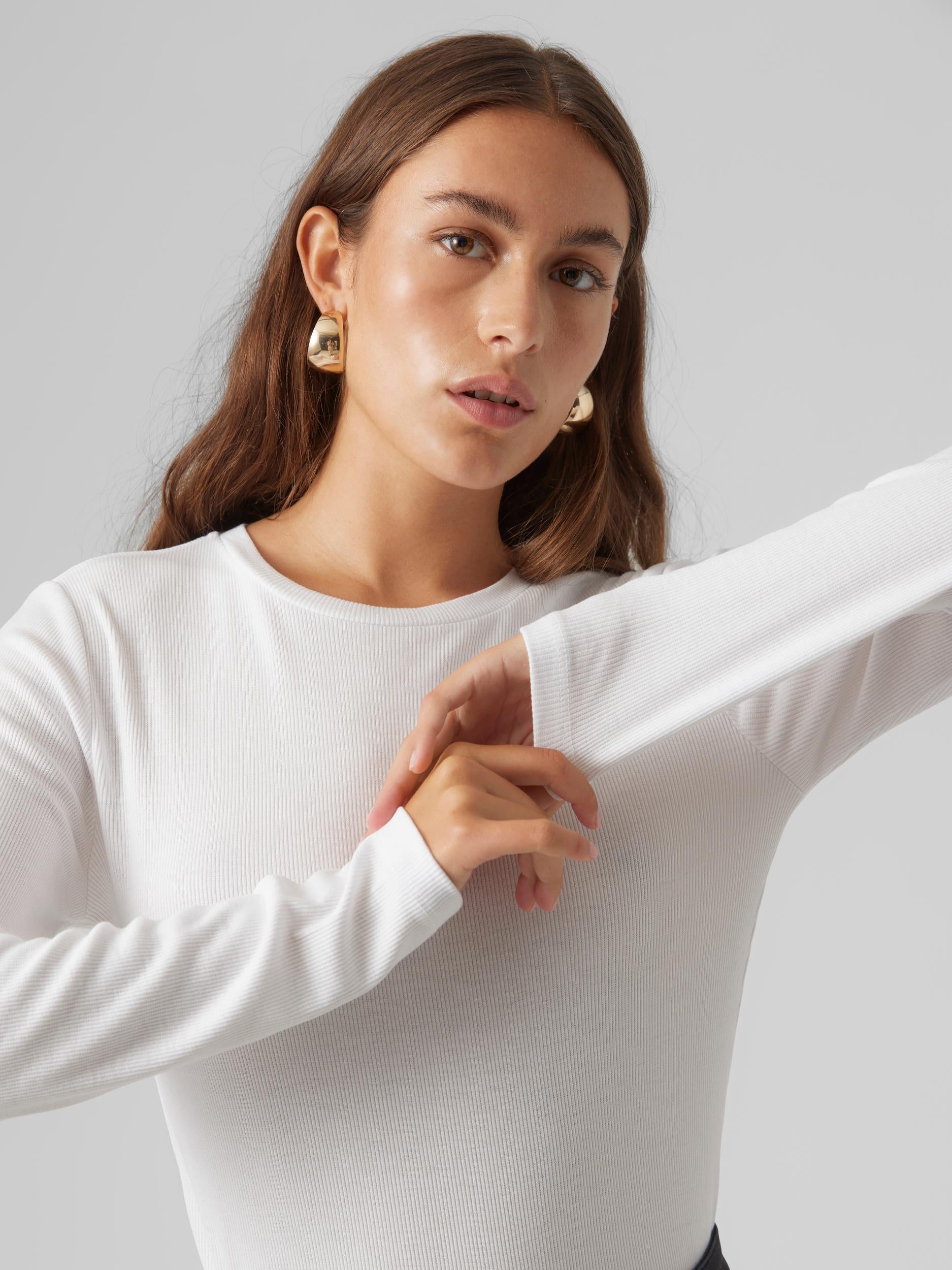 Vmroma Ls Slim Top Jrs Noos (Bright White)