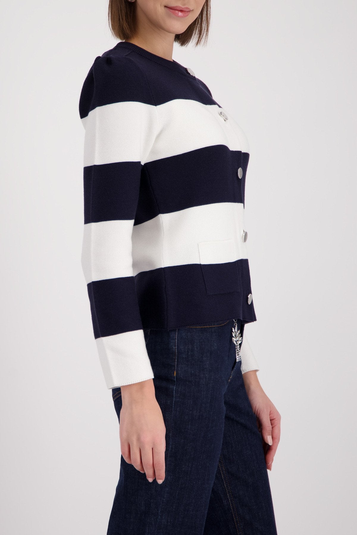 Strickjacke (Marine Ringel)