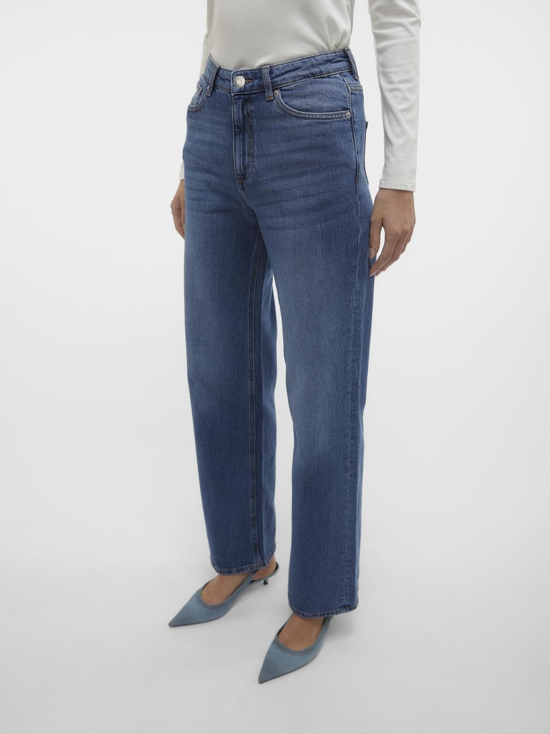 Vmtessa Hr Wide Jeans Ra380 Ga Noos (Medium Blue D)