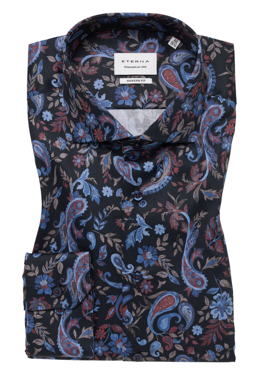Hemd Twill Langarm (Dunkelblau)