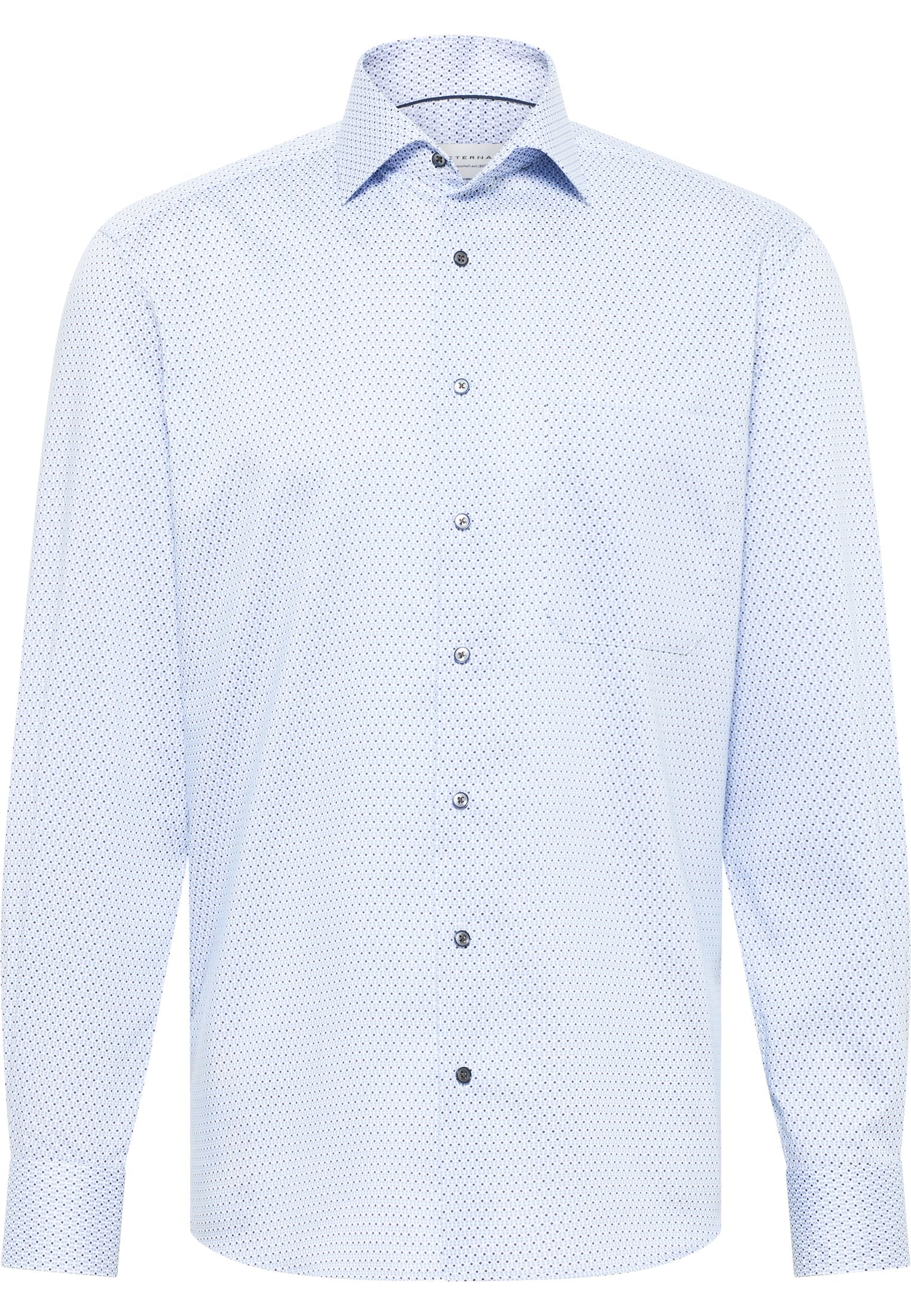 Hemd Twill Langarm (Mittelblau)