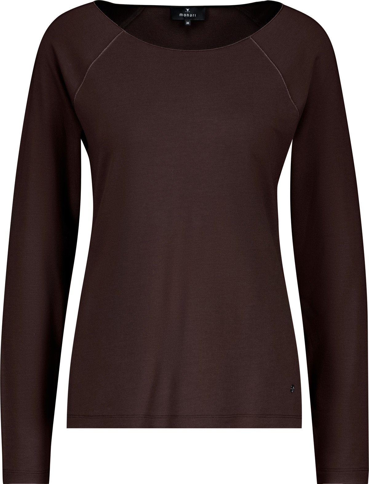Basic-Langarmshirt (Black Coffee)
