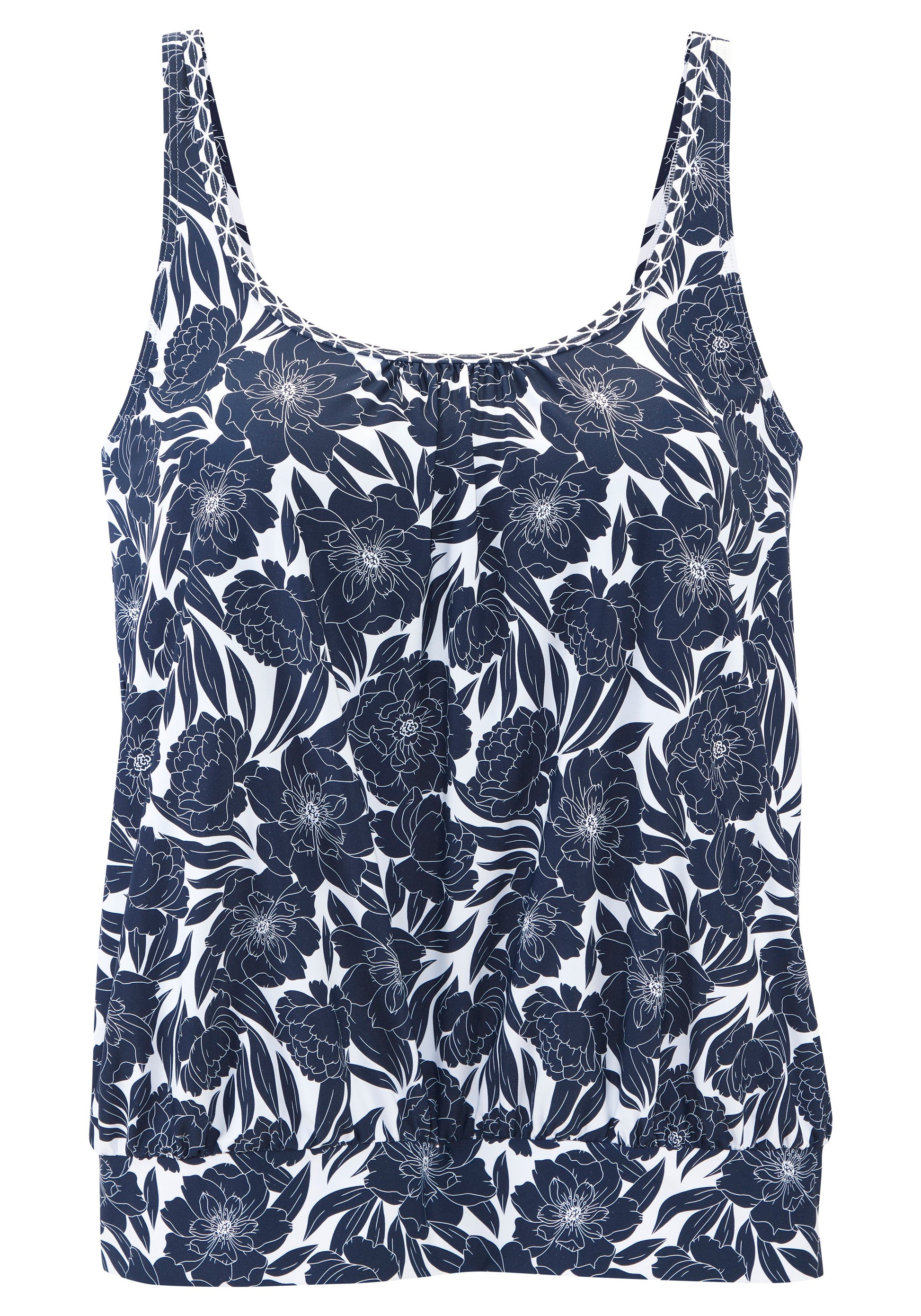 Sunseeker LM Oversize-Tankini-Top (Navy-print)