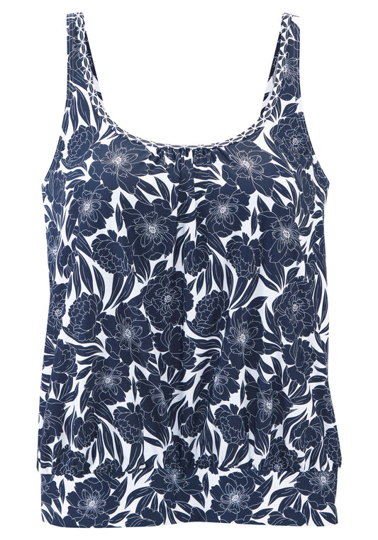 Sunseeker LM Oversize-Tankini-Top (Navy-print)