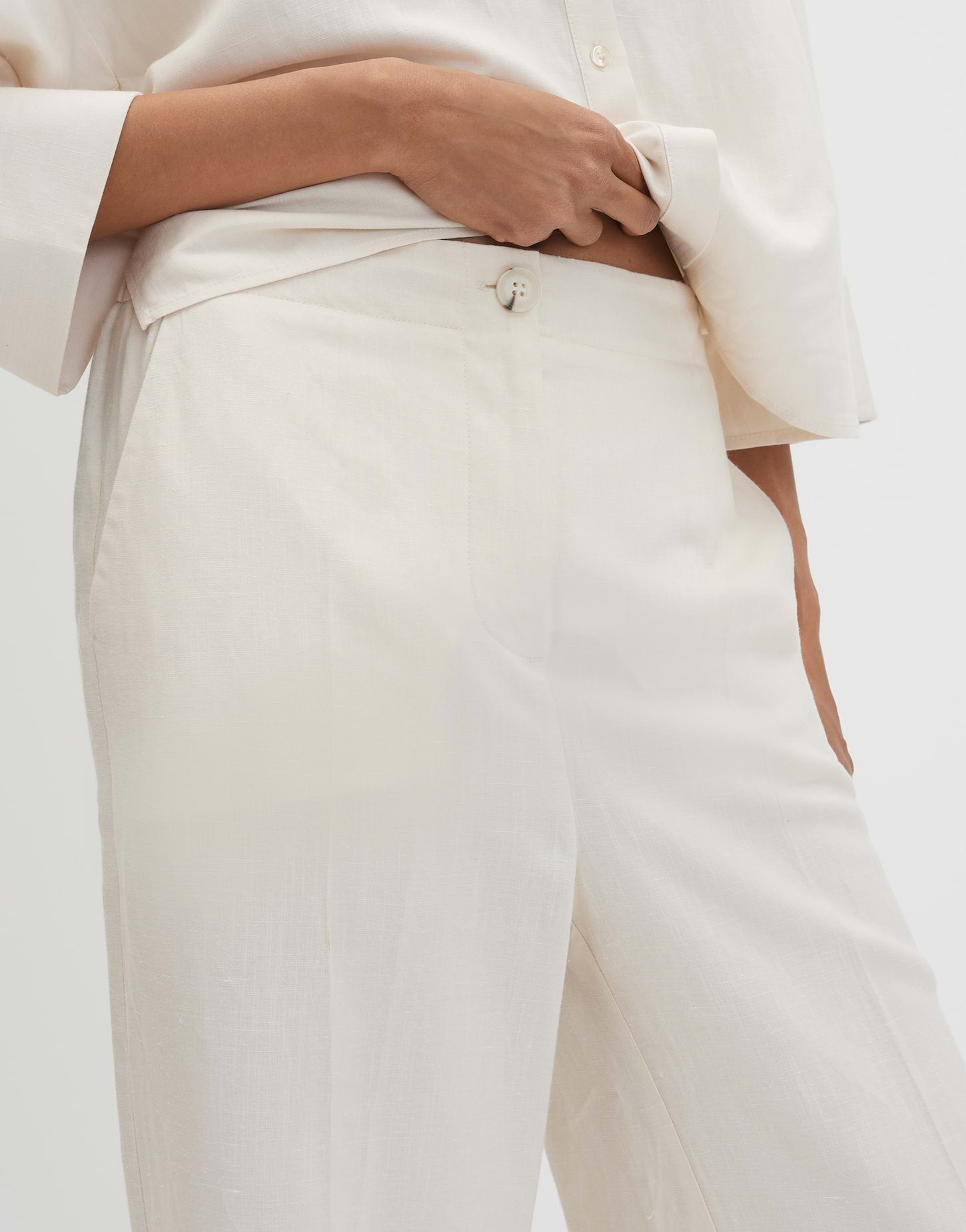 Celino cropped linen (Natural Glaze)