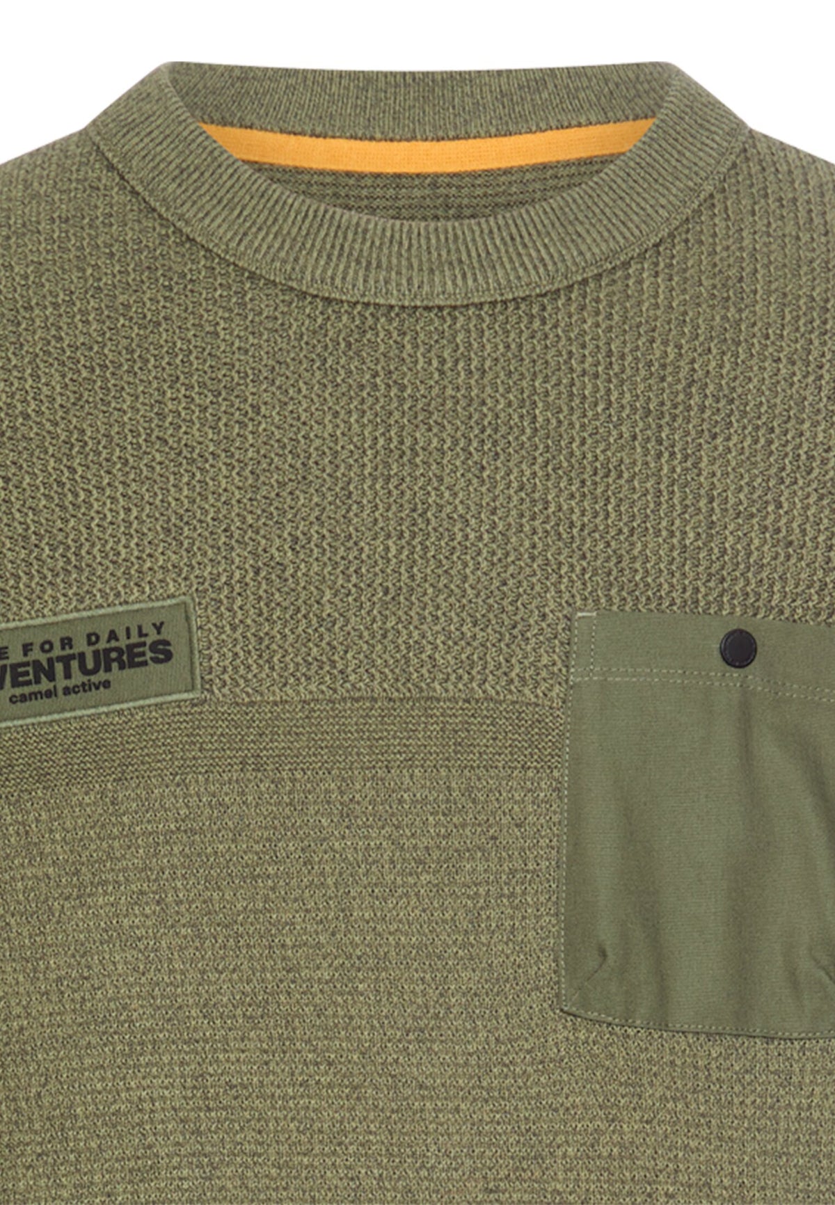 Strickpullover mit Brusttasche (Leaf Green)