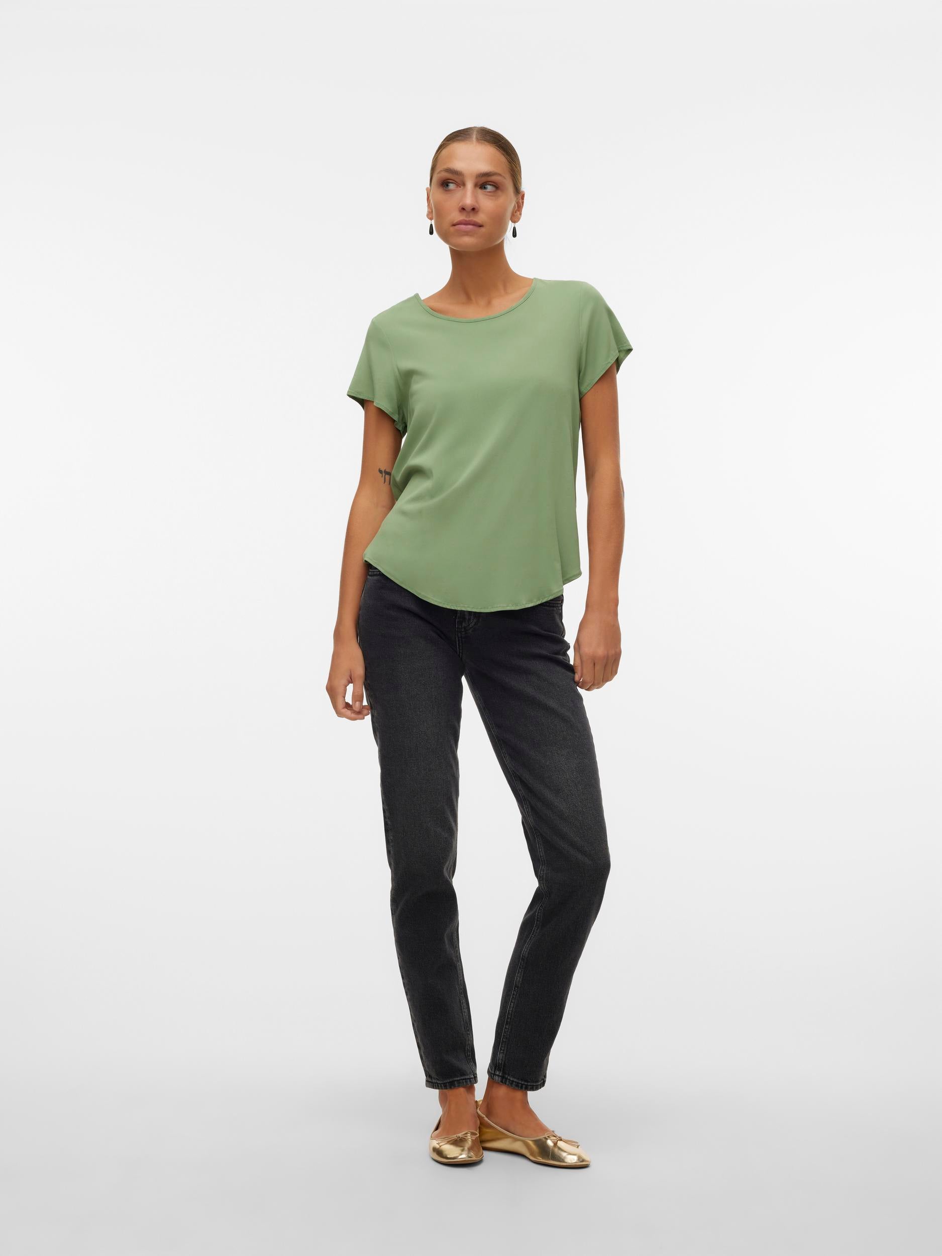 Vmbella Ss Top Wvn Ga Noos (Hedge Green)