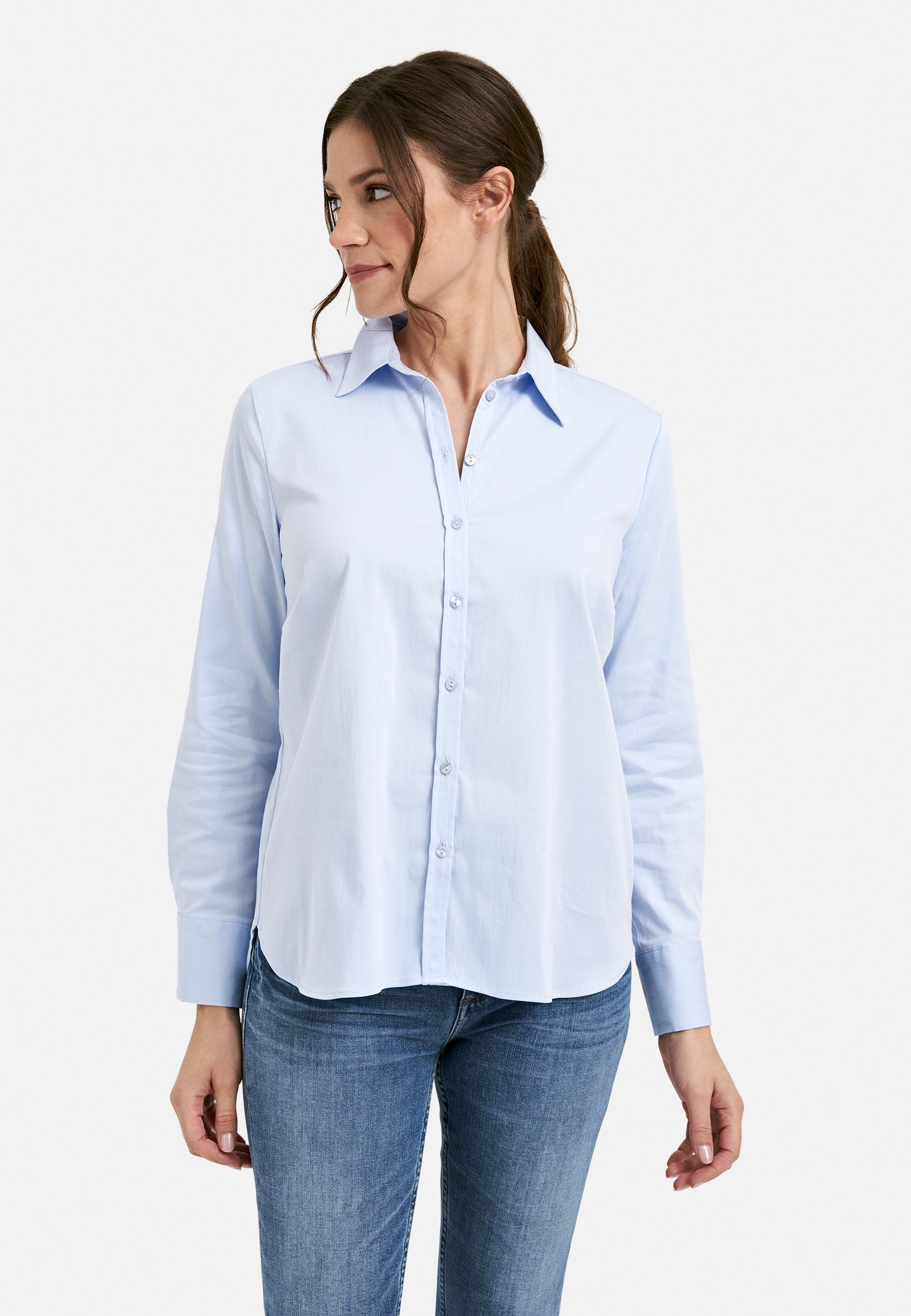 Straight Blouse Collar Blouse NOS (Sky)