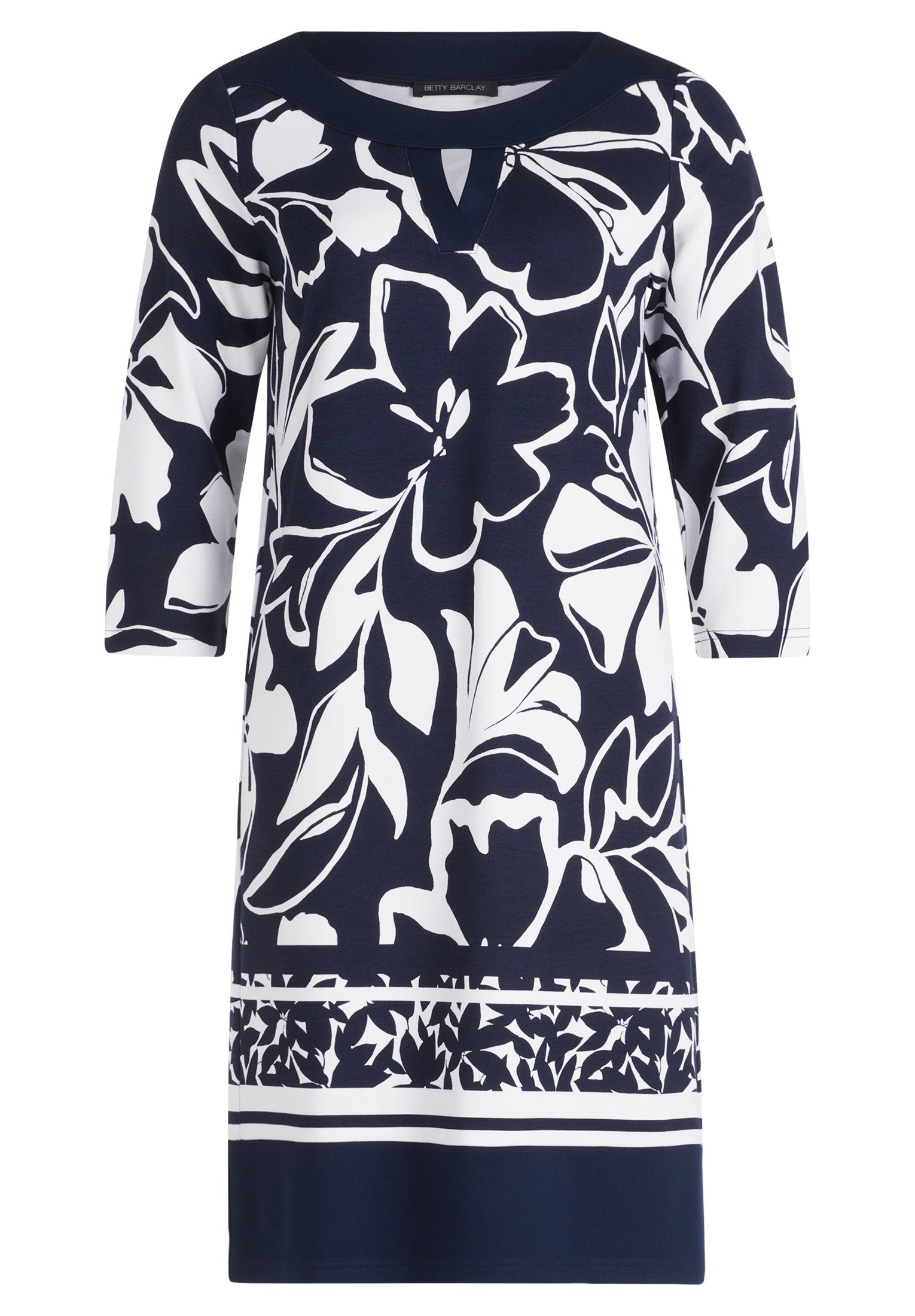 Shirtkleid (Dark Blue/cream)
