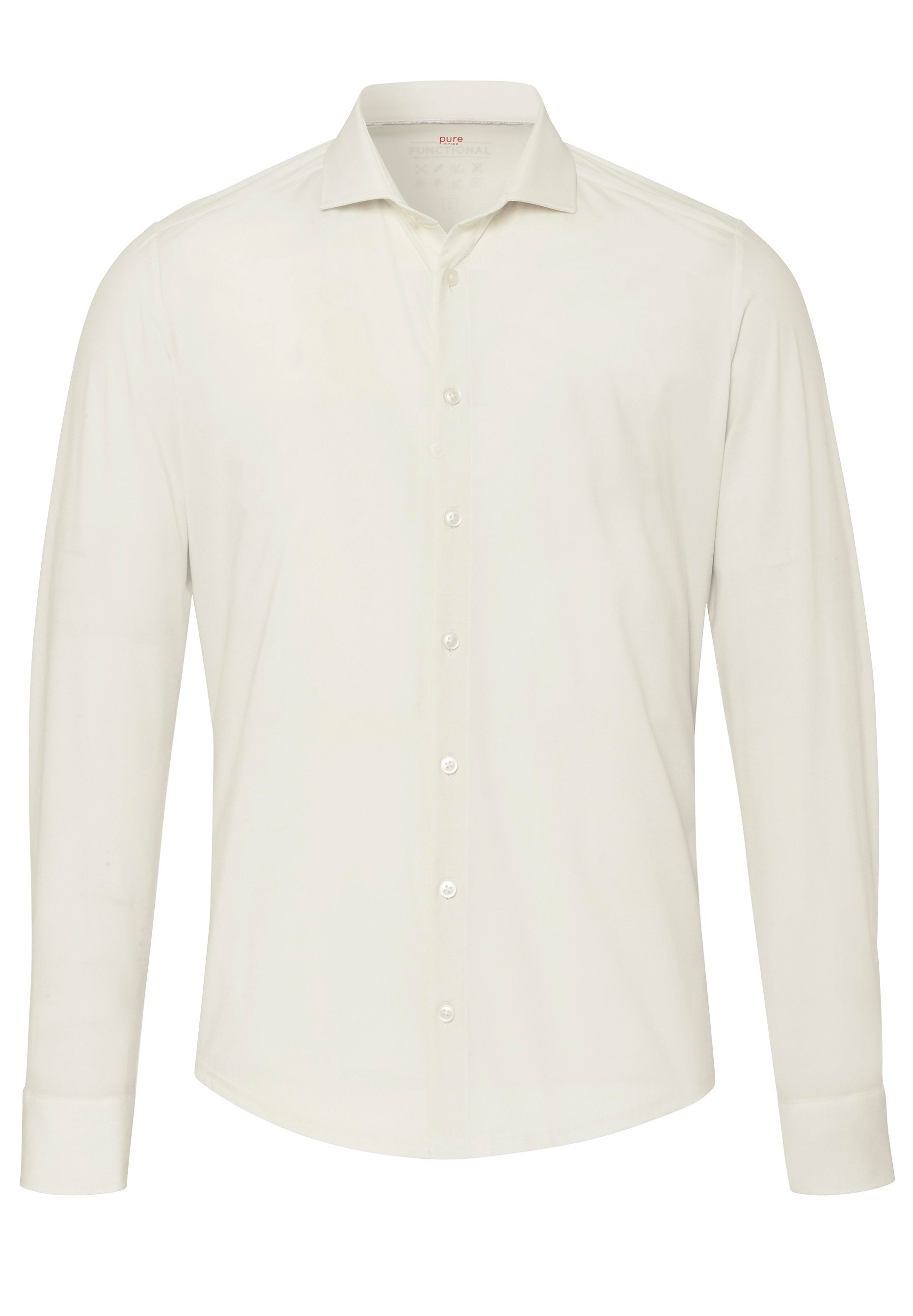 PURE- Functional Hemd Langarm (Uni Ecru)