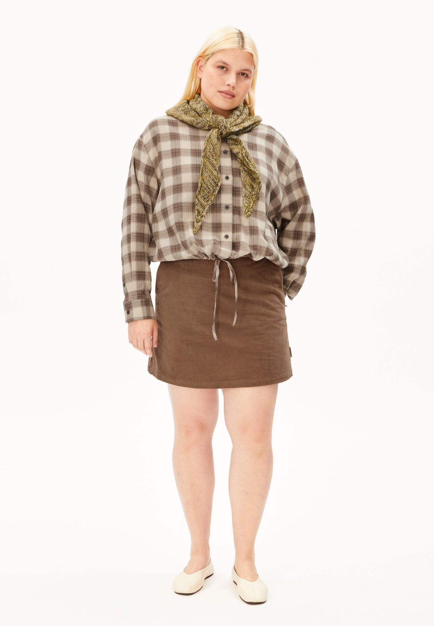 Corduroy Mini Skirt (Amberwood)