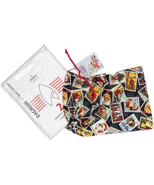 X-Mas RAGMAN Doppelpack - 2 T-Shirts mit Rundhals (Weiss)