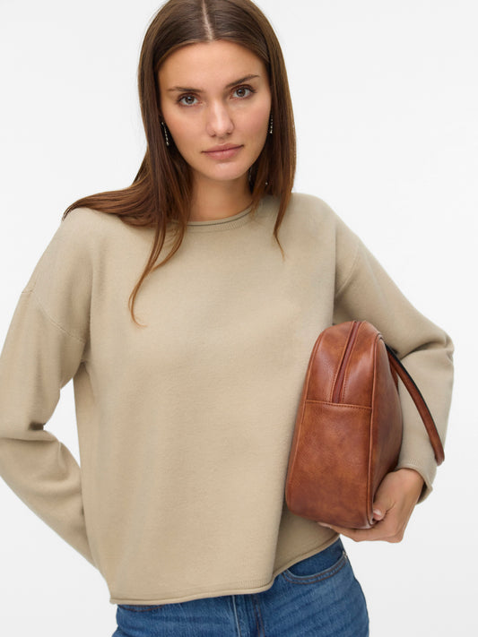 Vmsaba Roll Ls O-neck Pullover Ga Noos (Abbey Ston)