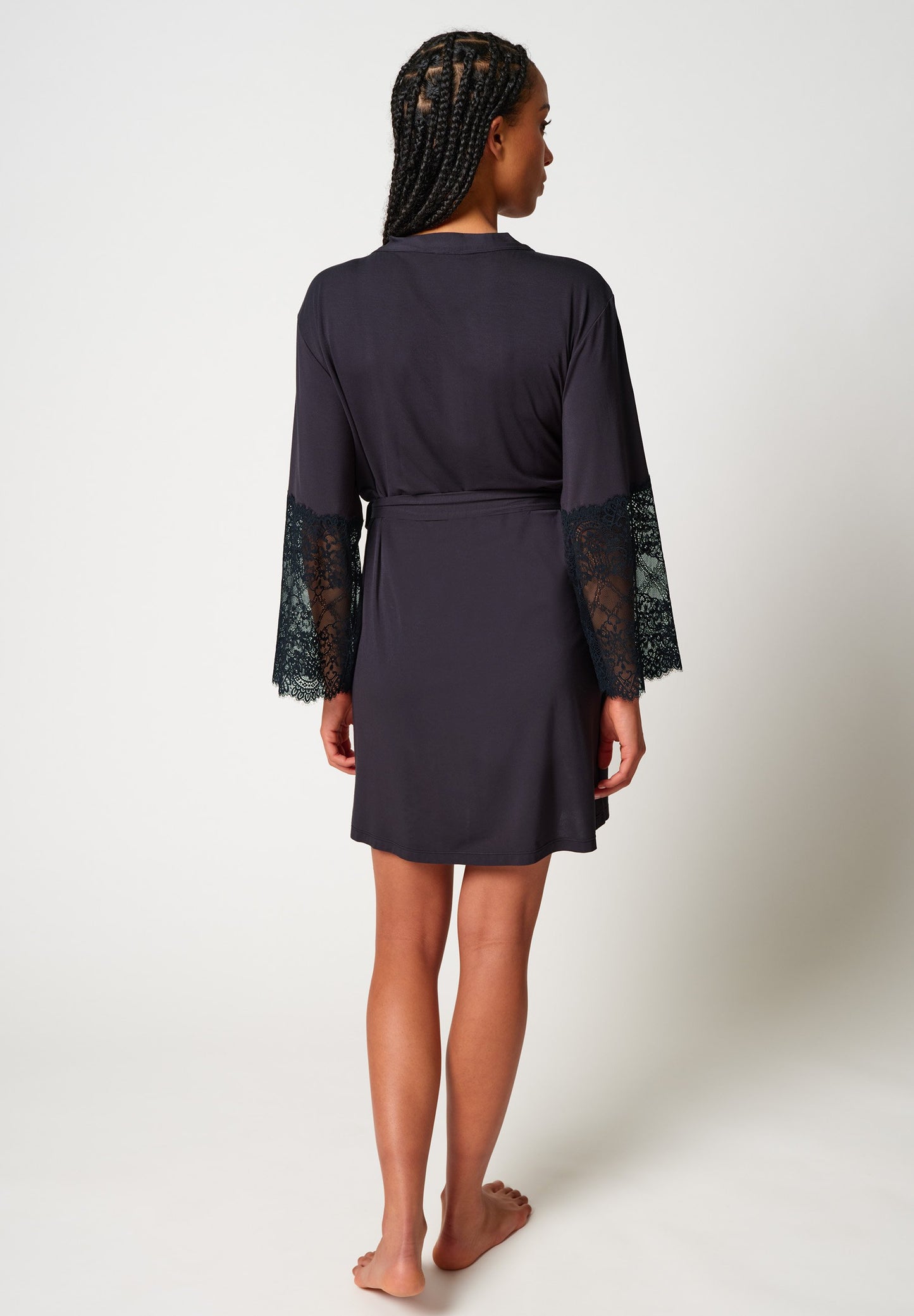 SKINY Damen Kimono Night In Skiny 04 (Black)