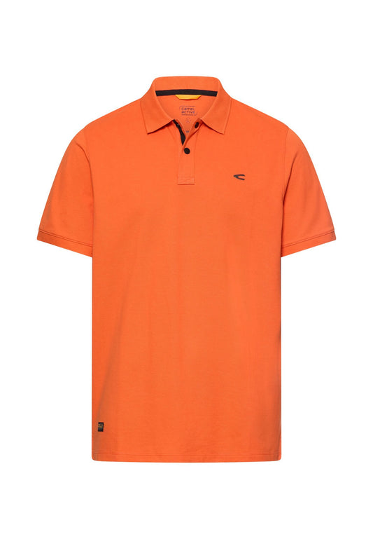 Poloshirt mit Kontrastdetails (Burned Orange)