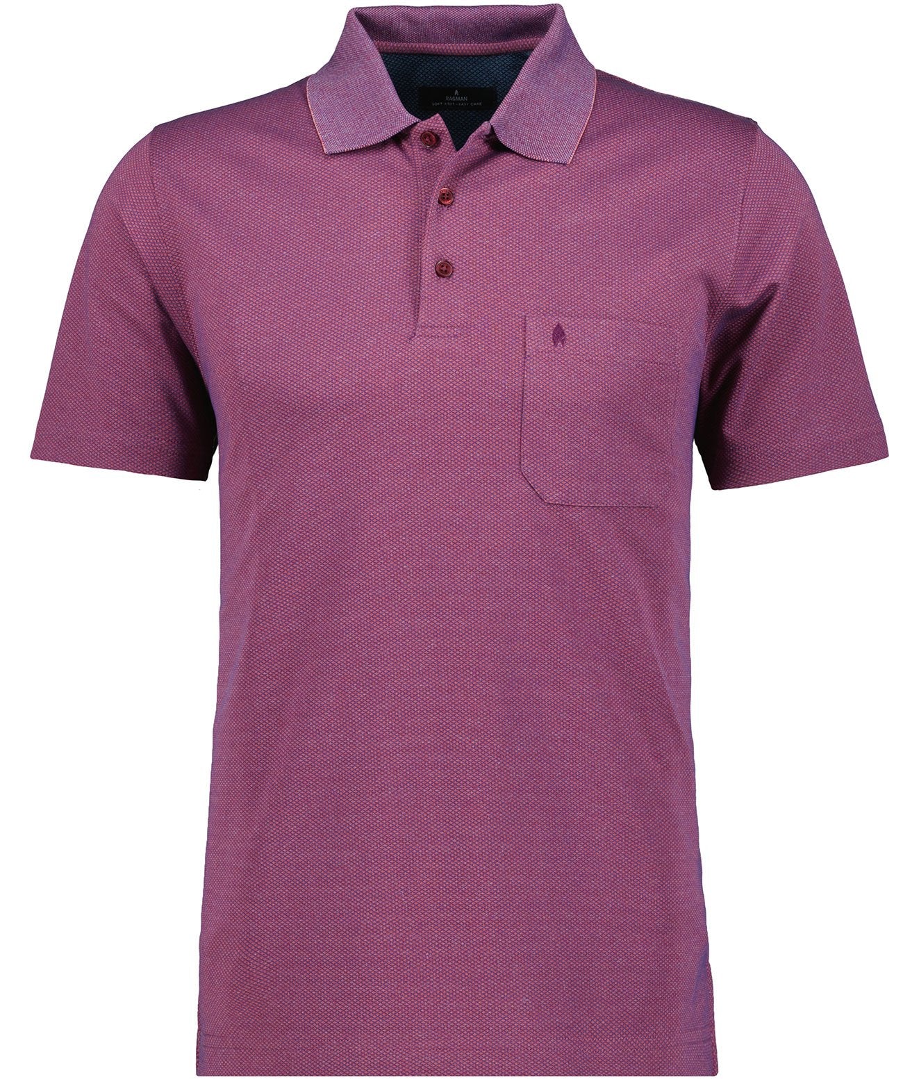 Softknit-Polo "Fischernetz" (Mulberry)