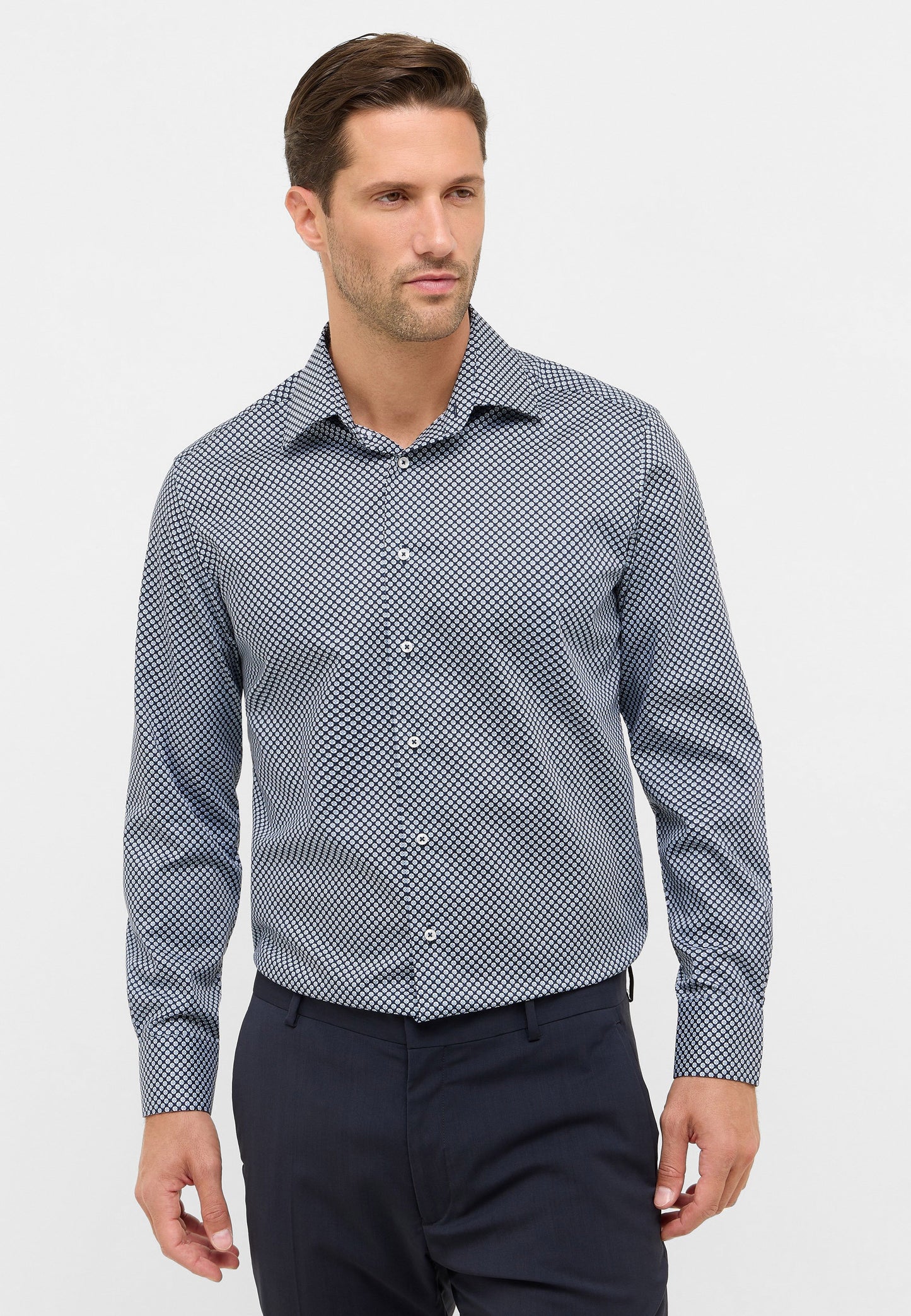 Hemd Twill super langer Arm (72 cm) (Marine)