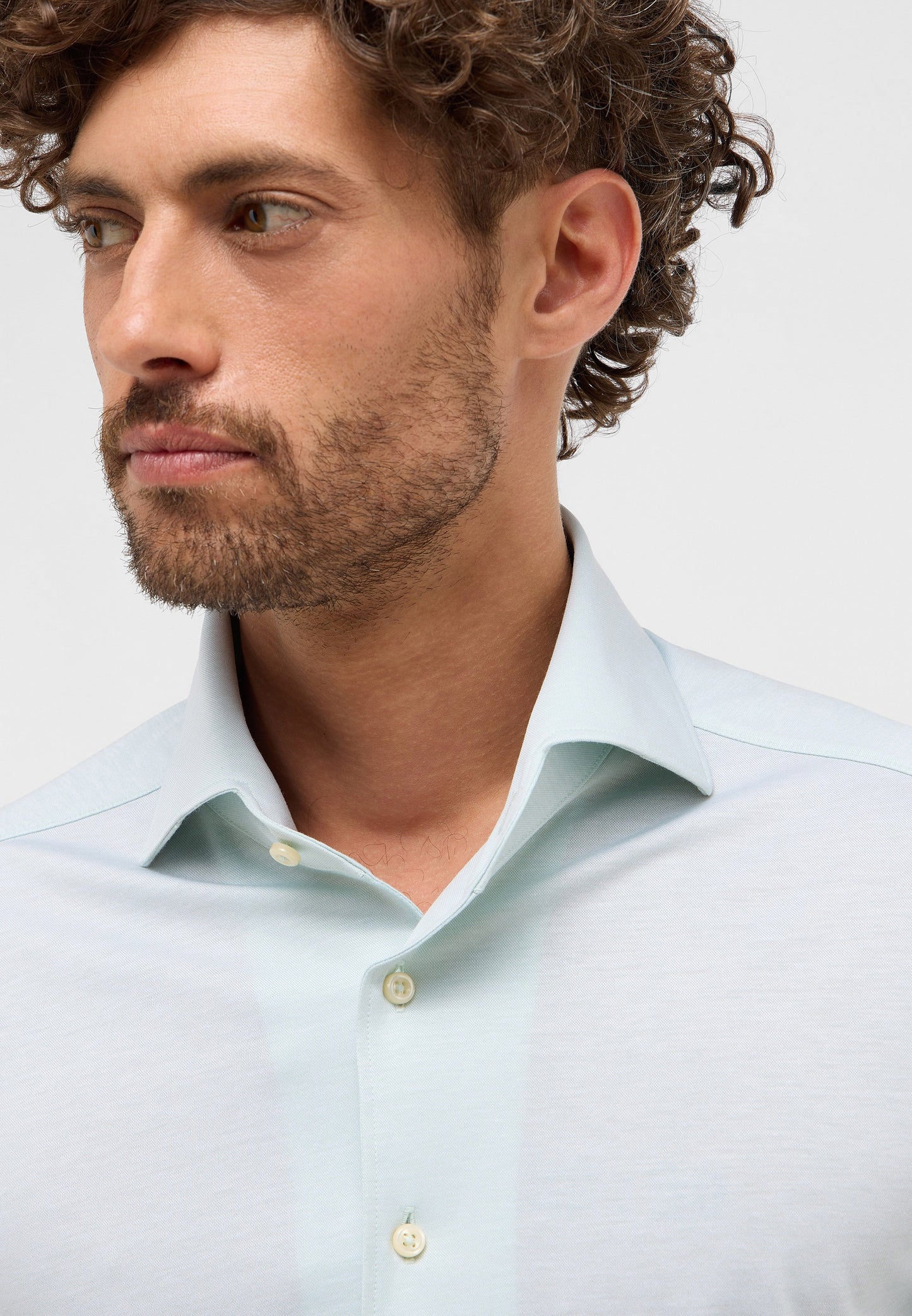 Hemd Single-Jersey Langarm (Hellgrün)