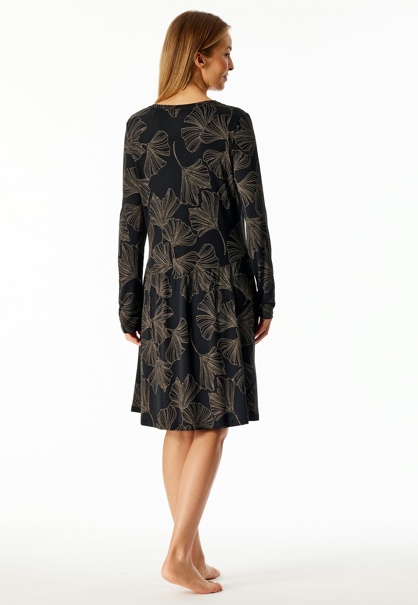 Nachthemd langarm, 95cm (Schwarz)