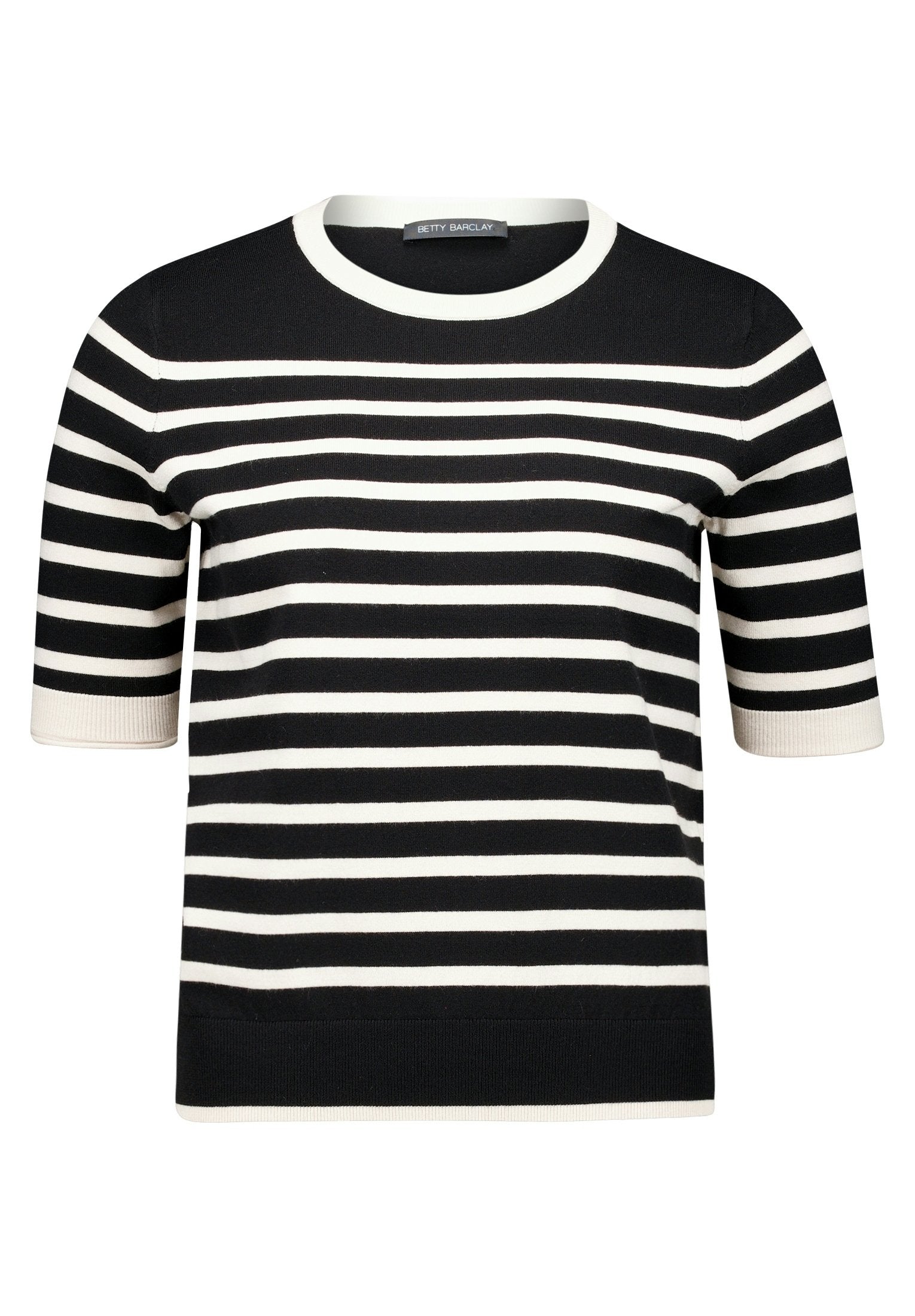 Feinstrickpullover (Patch Black/bei)