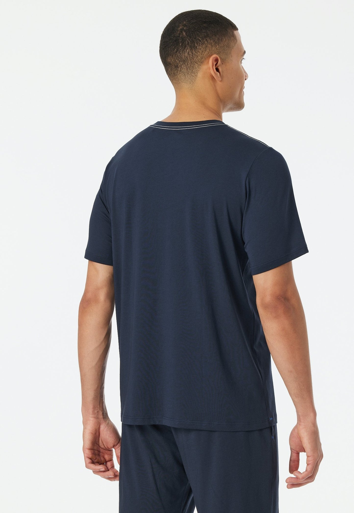 T-Shirt V-Ausschnitt (Nachtblau)