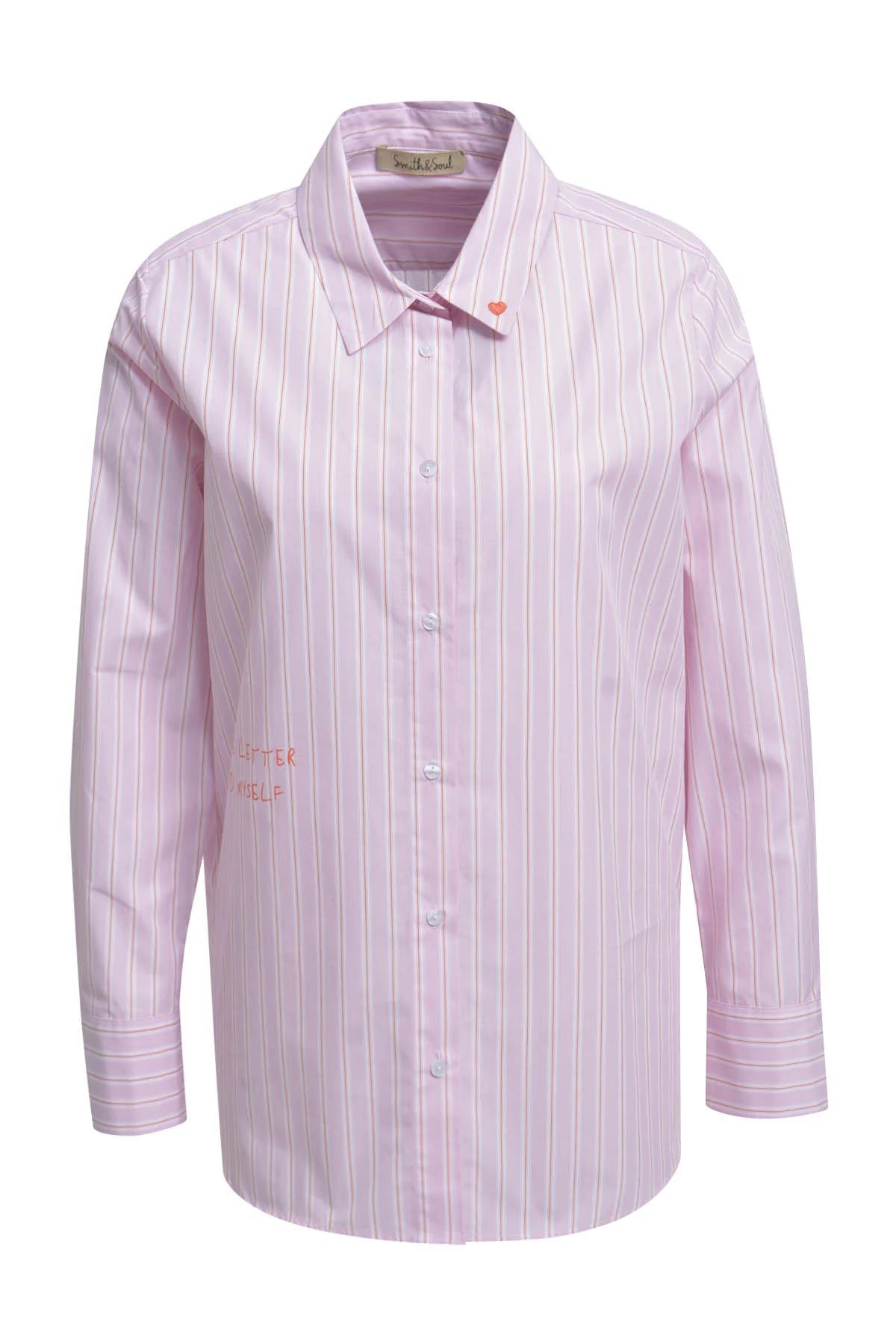 Striped Blouse Love Letter Print (Sugar Print)