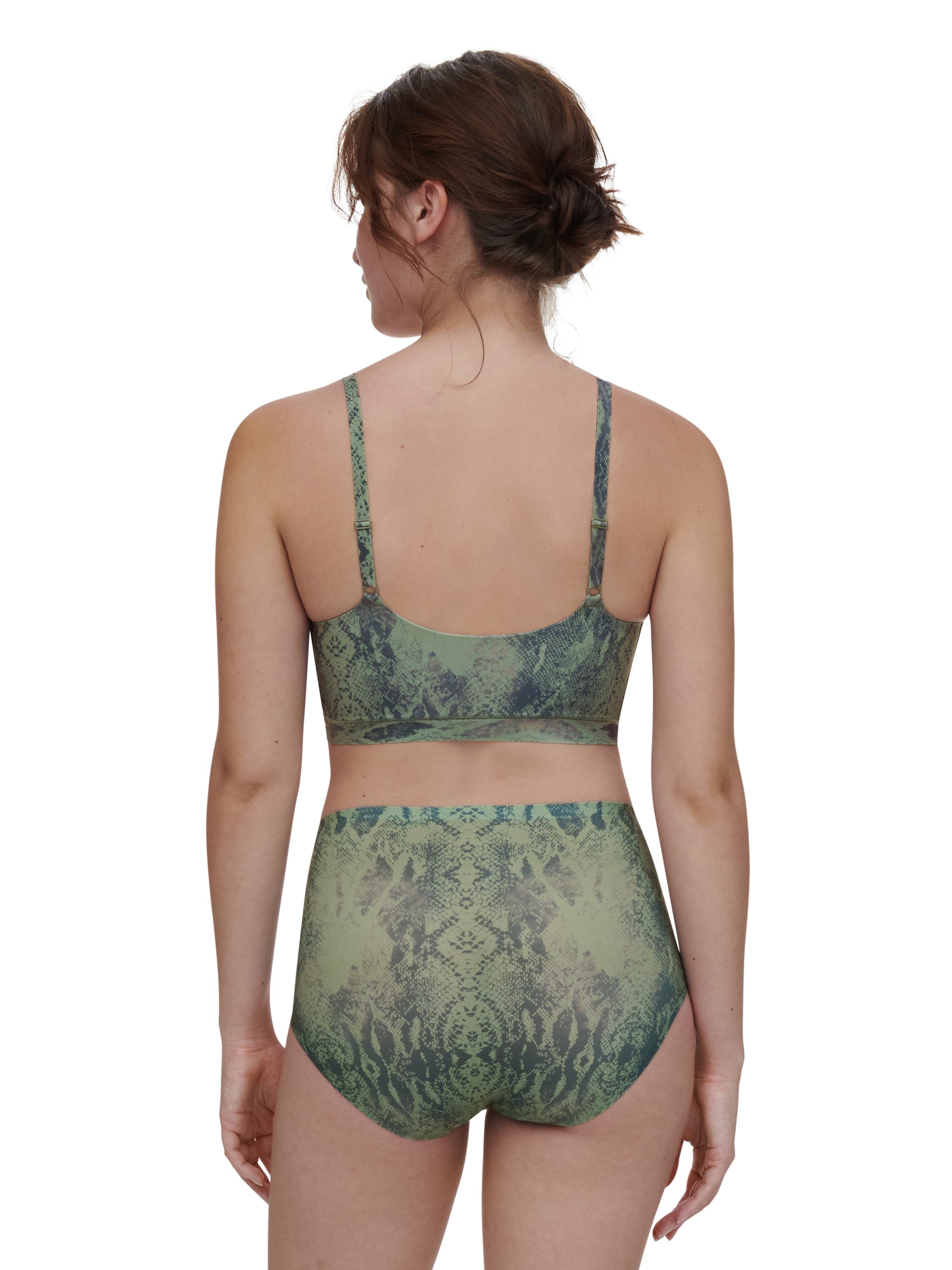 SOFTSTRETCH Bustier mit Rundhalsausschnitt (0dq Python Print)
