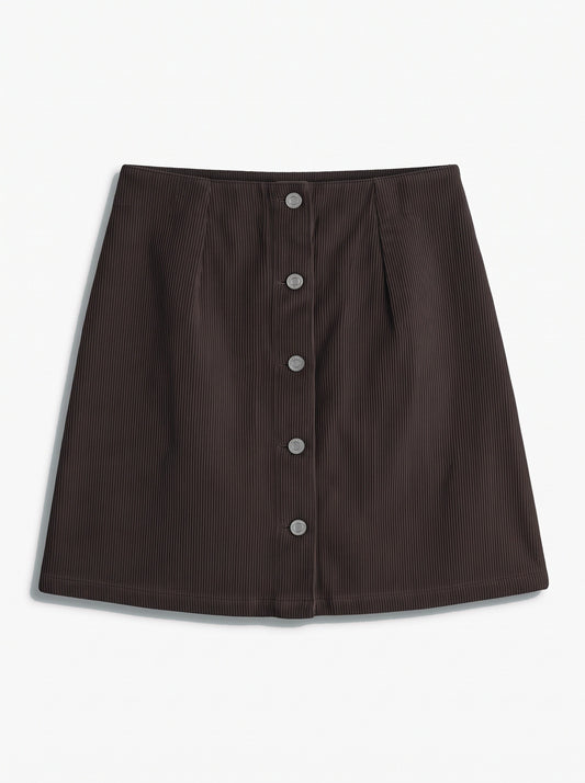Vmetta Hr Short Cord Skater Skirt Noos (Chocolate Tor)