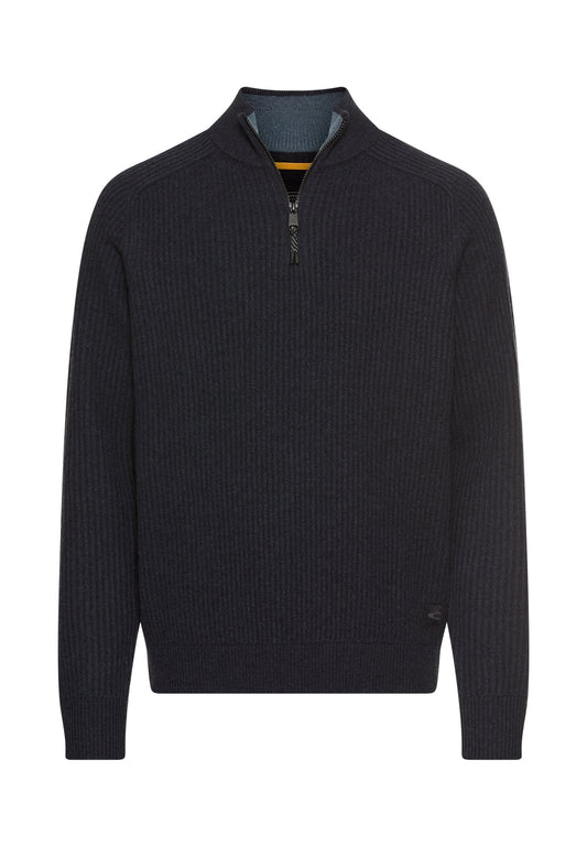 Strick-Troyer aus reiner Wolle (Dark Navy)