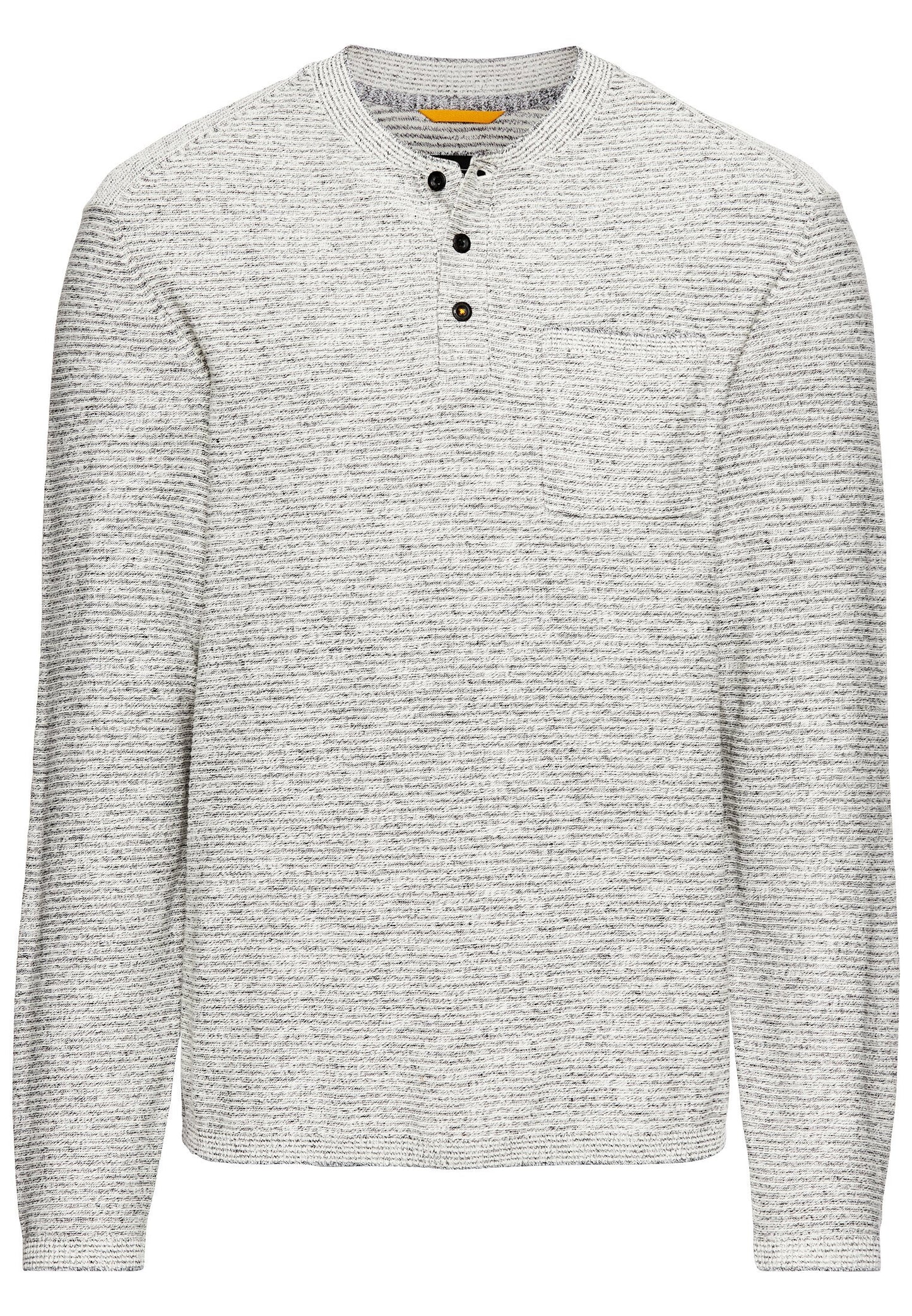 Henley Langarmshirt aus einem Baumwollmix (Dark Navy)