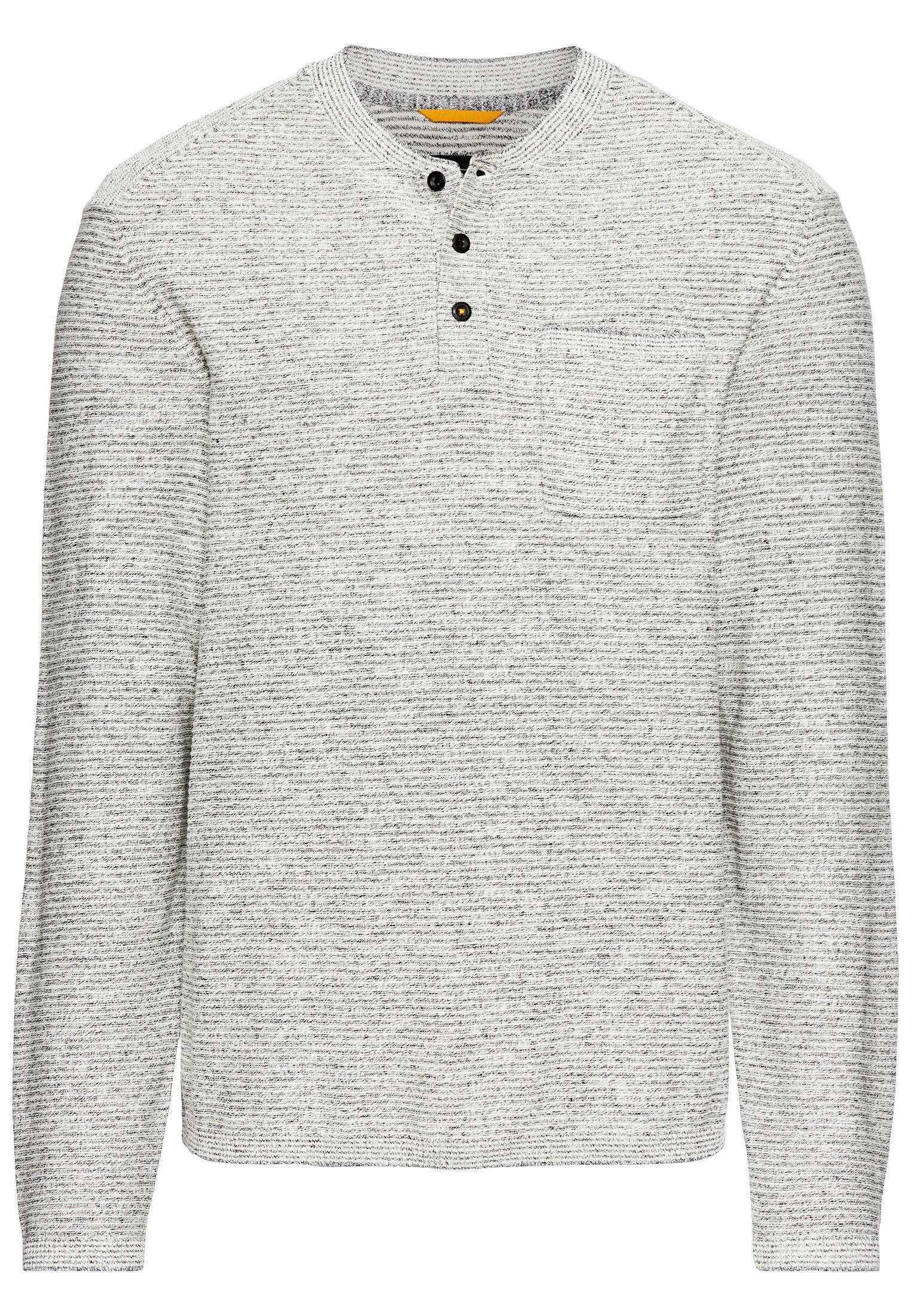 Henley Langarmshirt aus einem Baumwollmix (Dark Navy)