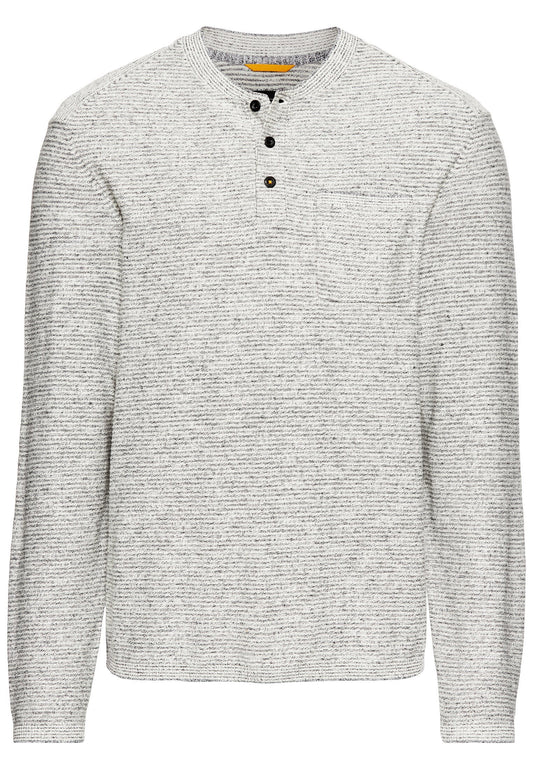 Henley Langarmshirt aus einem Baumwollmix (Dark Navy)