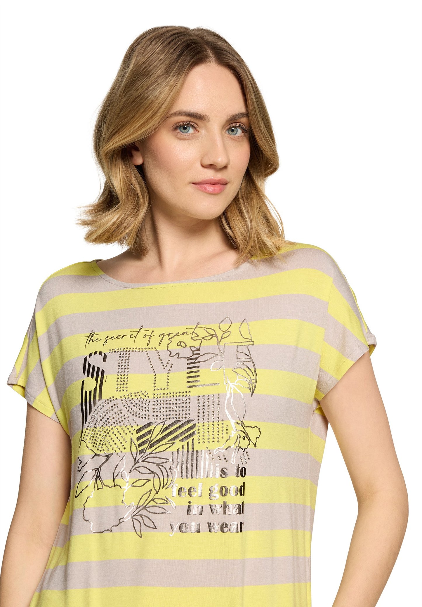 Printshirt (Beige/yellow)