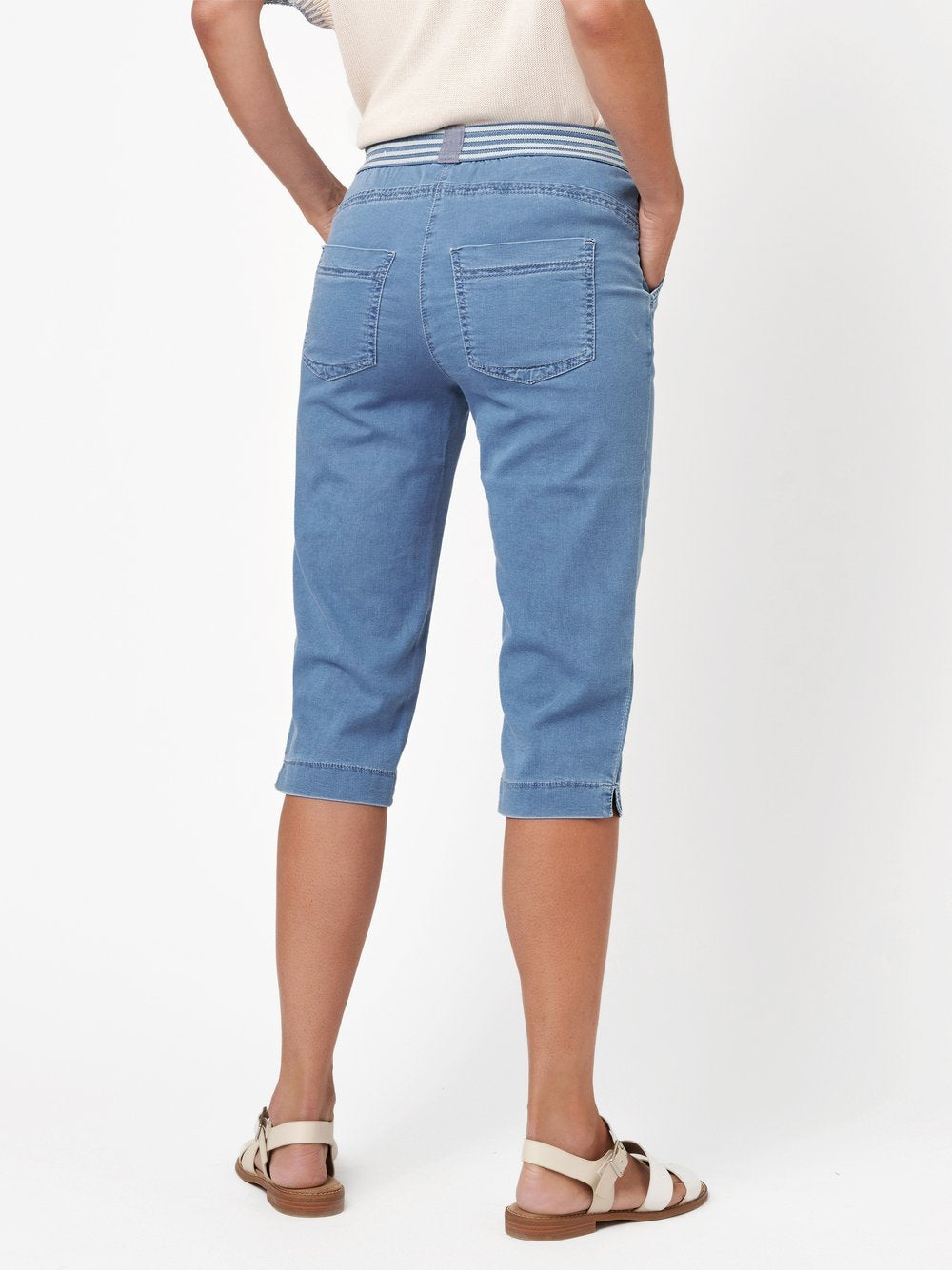 Sue Jogpant Capri (Blue Bleached)