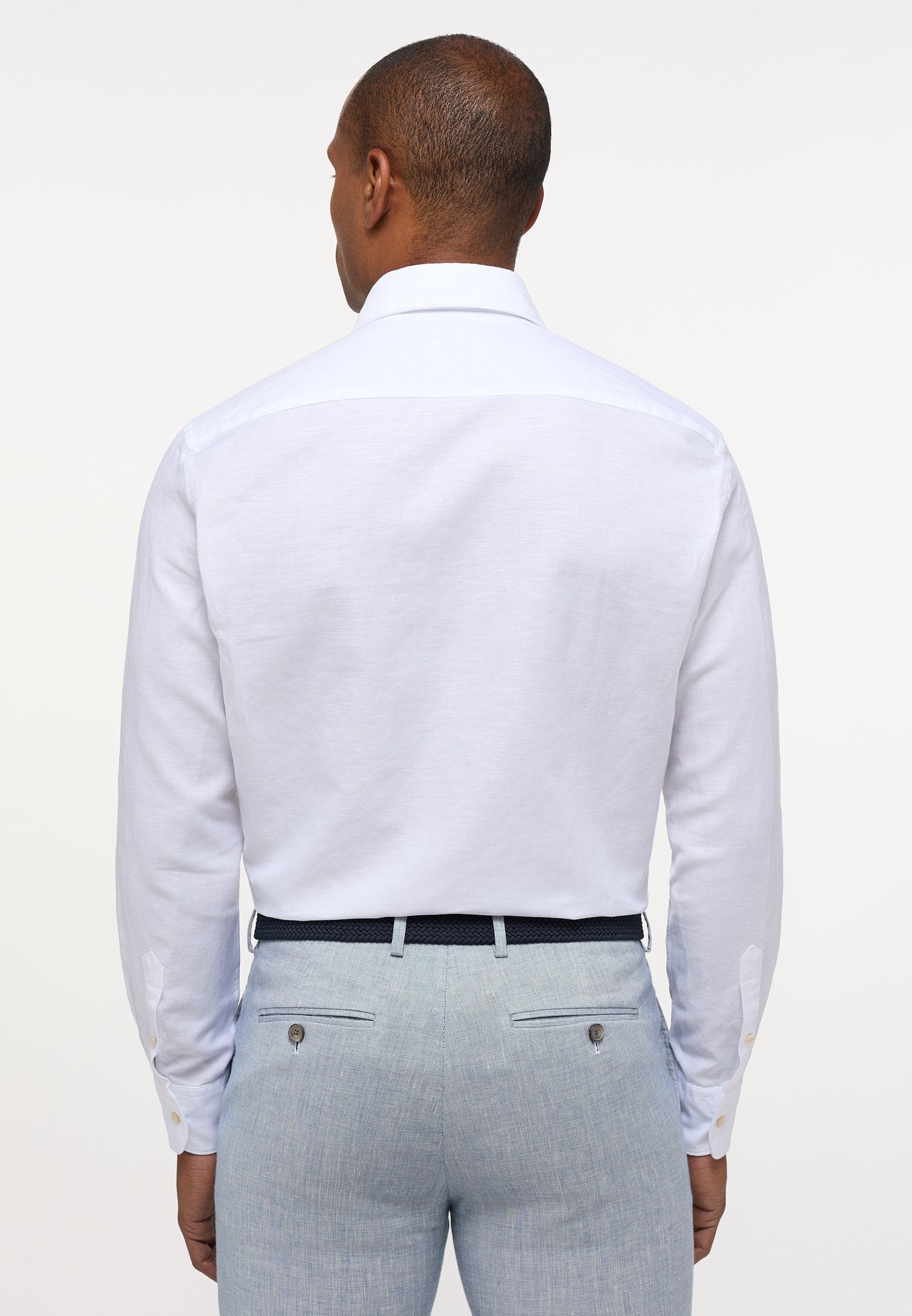 Linen Shirt Twill Langarm (Weiss)