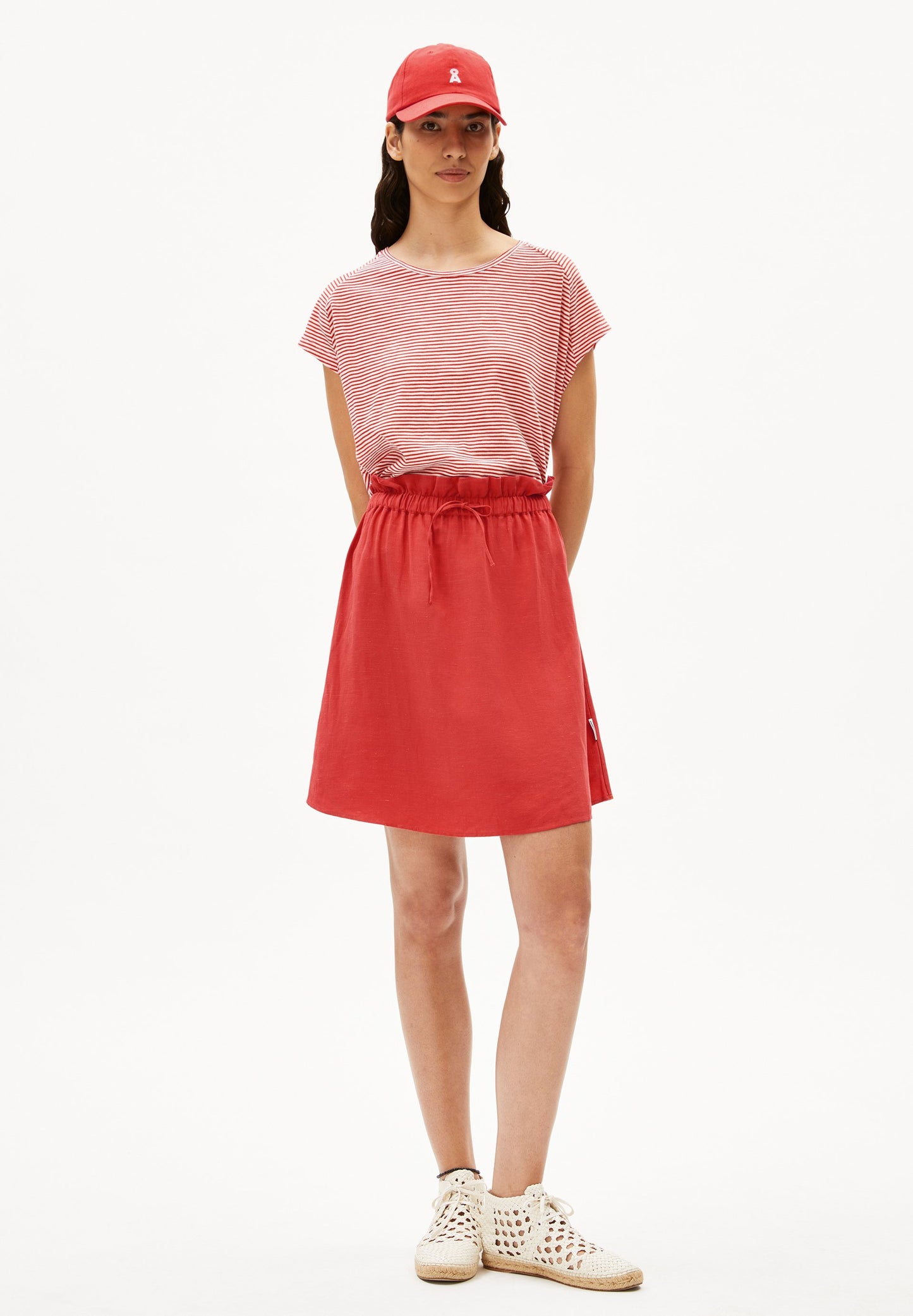 Oneliaa Lovely Stripes (Oatmilk-coral B)