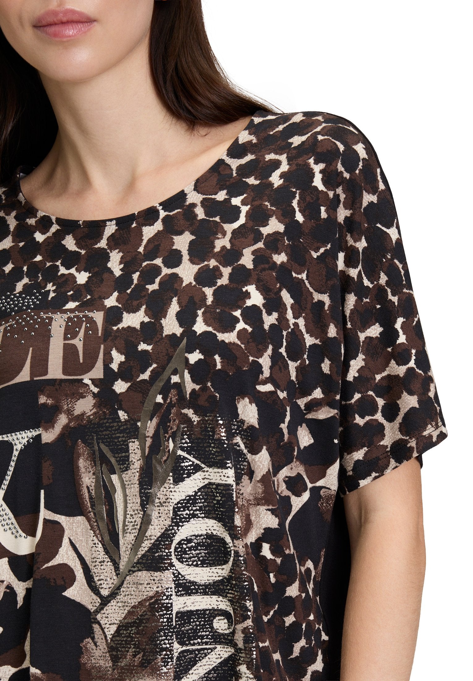 Oversize-Shirt (Brown/beige)