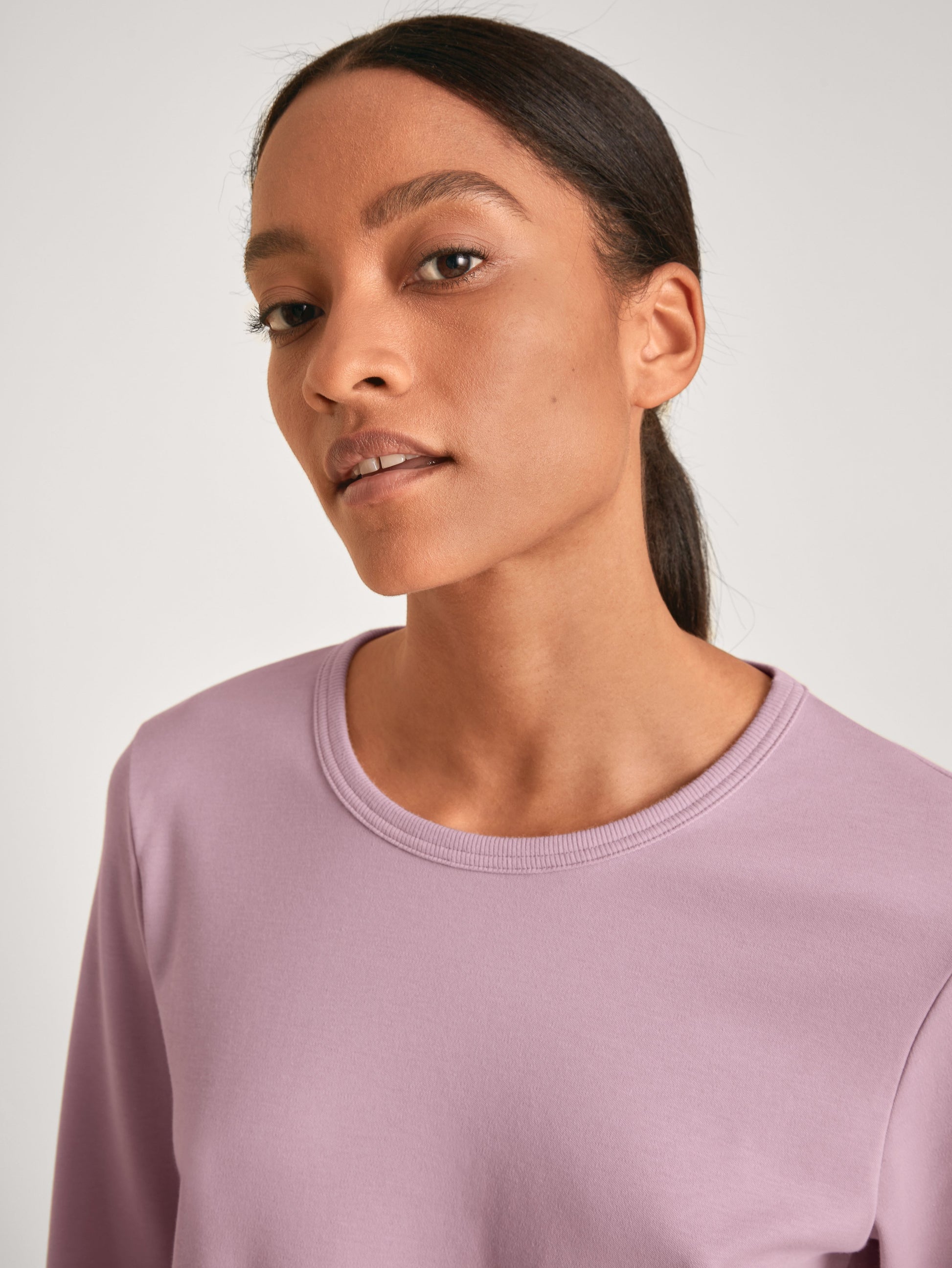 DAMEN Pyjama mit Bündchen (Mauve Shadow)