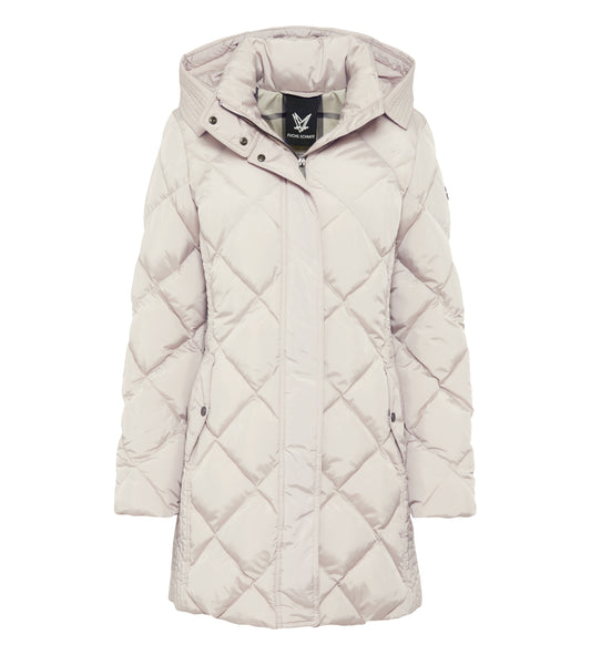 Steppkurzmantel (Beige/kitt)