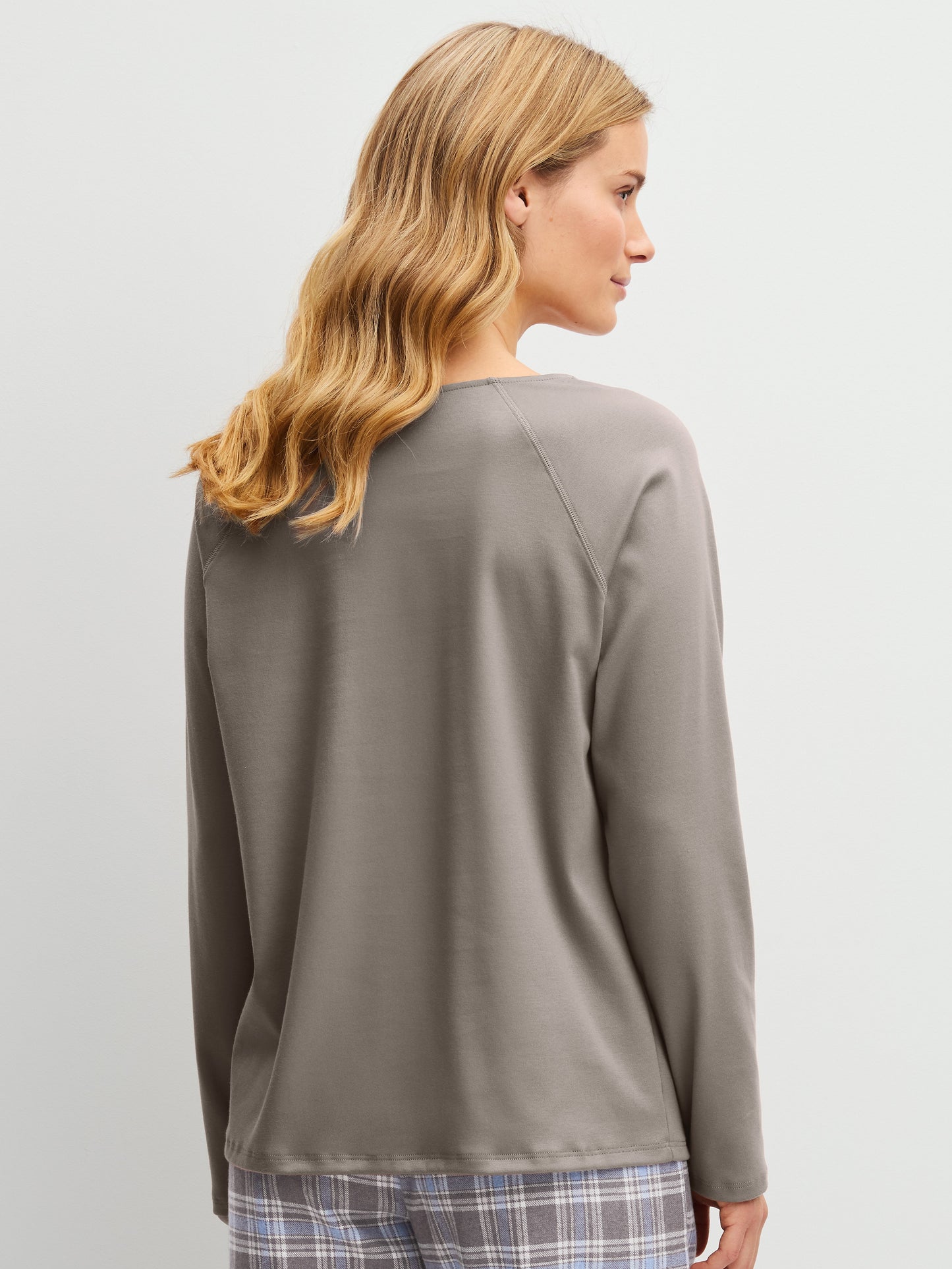 DAMEN Shirt langarm (Truffle Mousse)