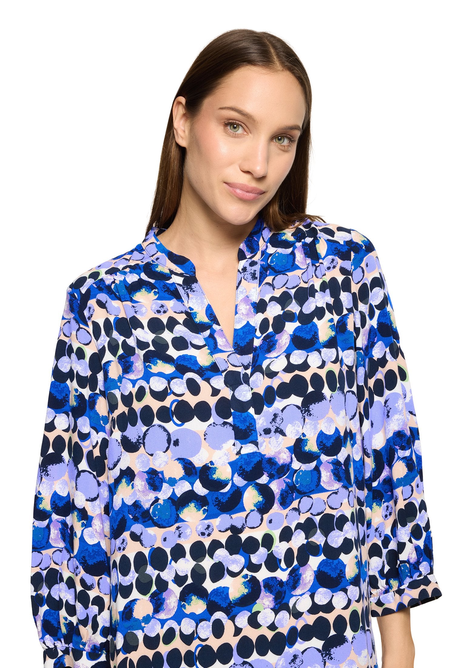 Stufenkleid (Blue/beige)