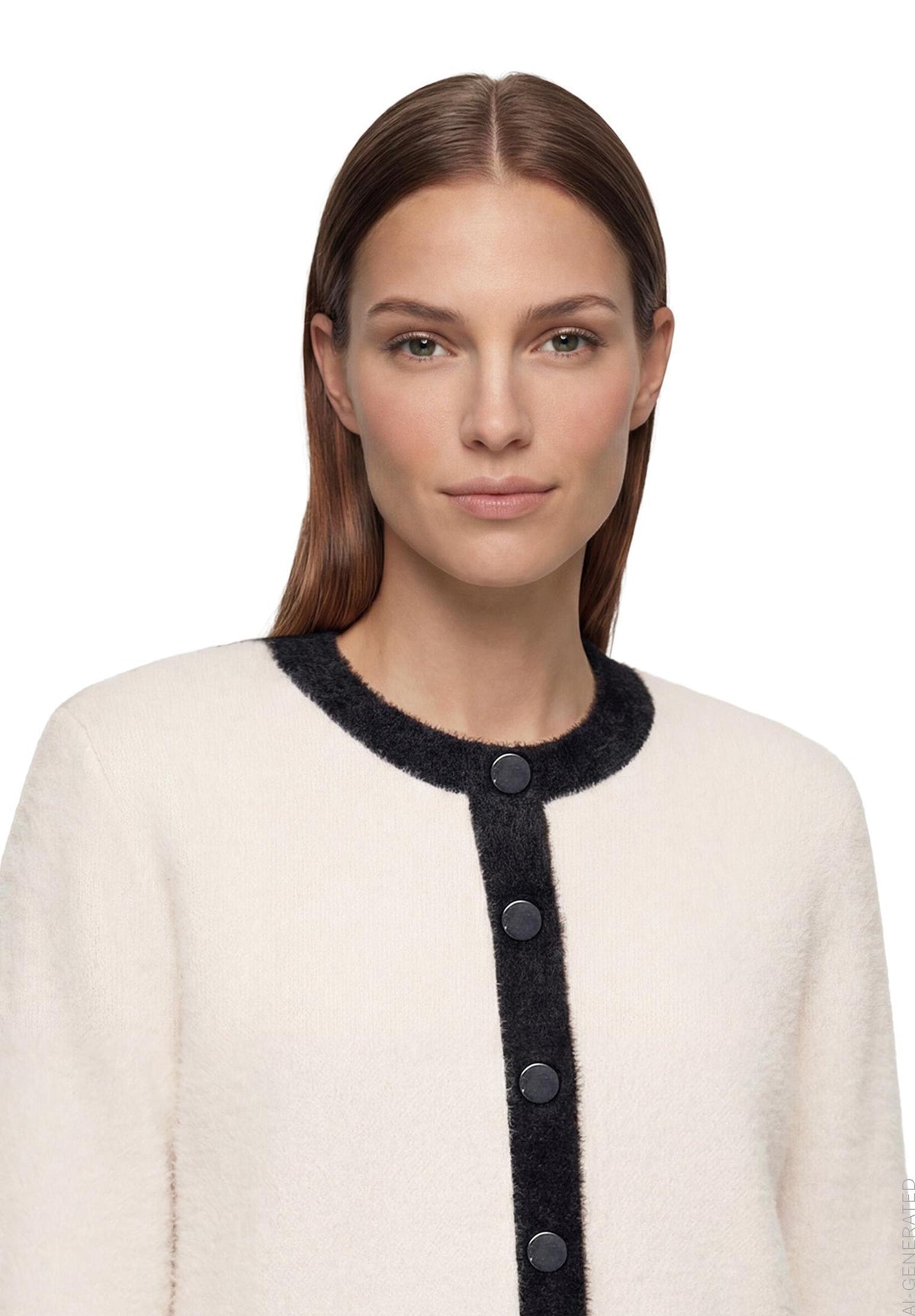 Grobstrickjacke (Patch Beige/bla)