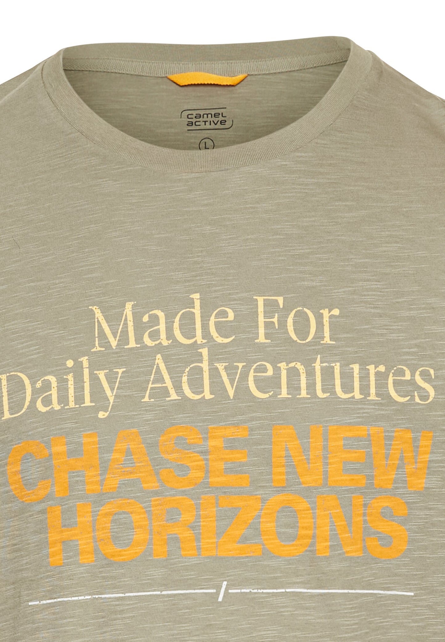 T-Shirt mit Print aus Organic Cotton (Khaki)