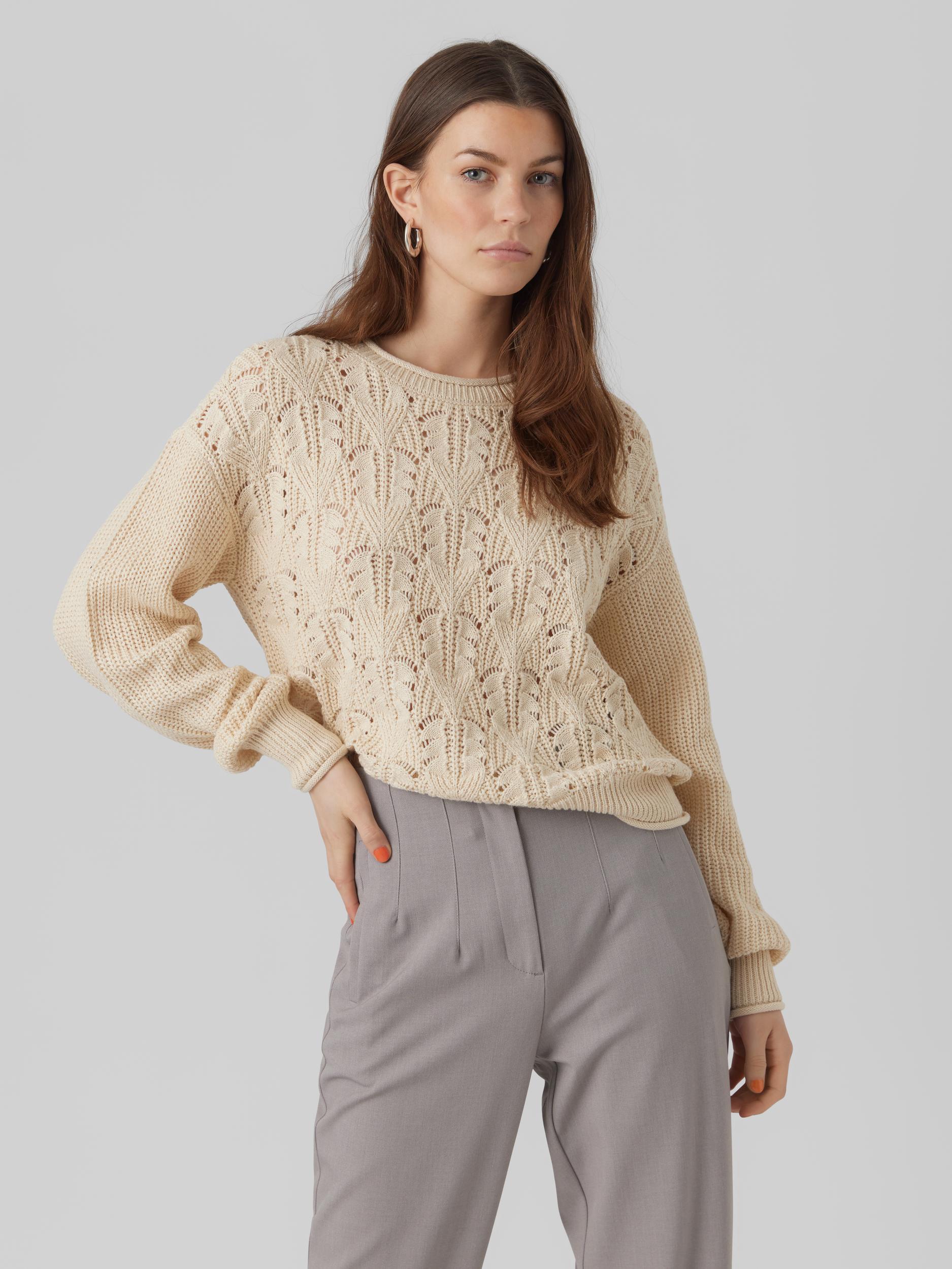 Vmcrush Ls O-neck Pullover Boo (Birch)