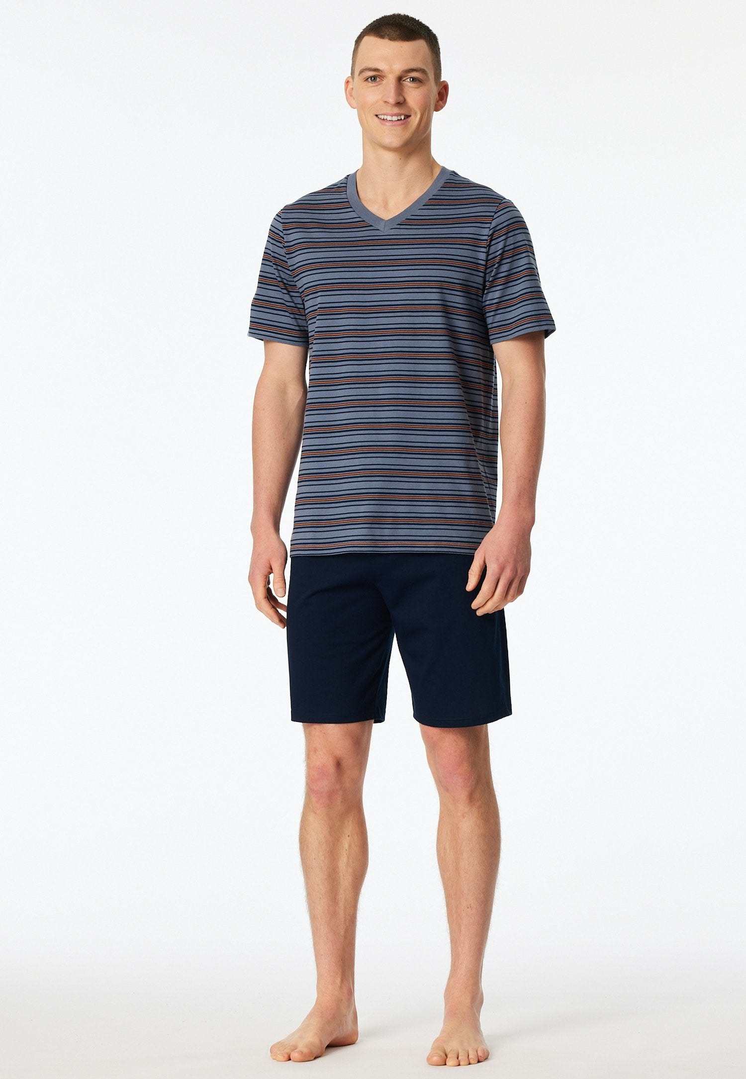 Schlafanzug kurz (Blaugrau)