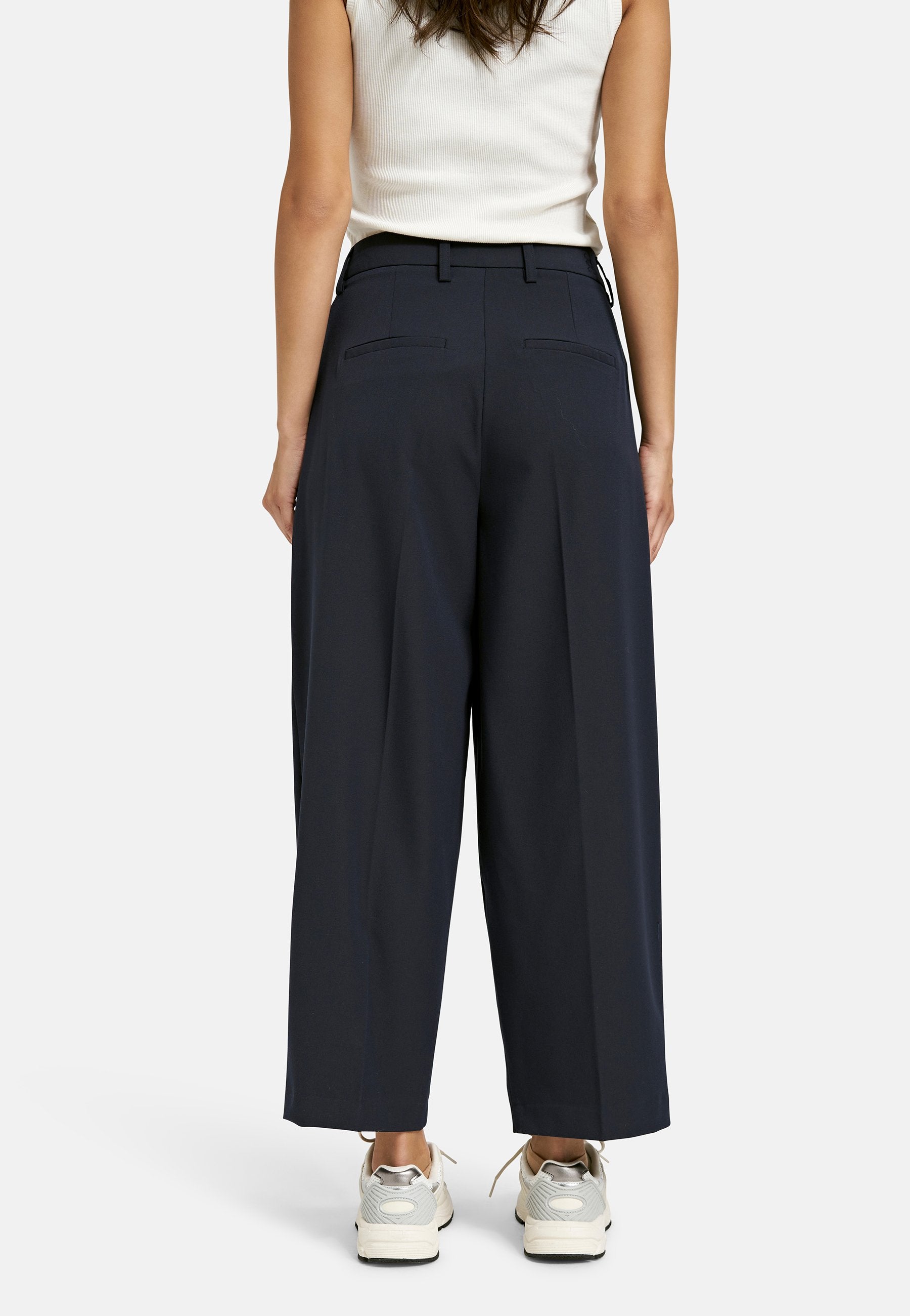 Straight Cropped Pants (Marine)