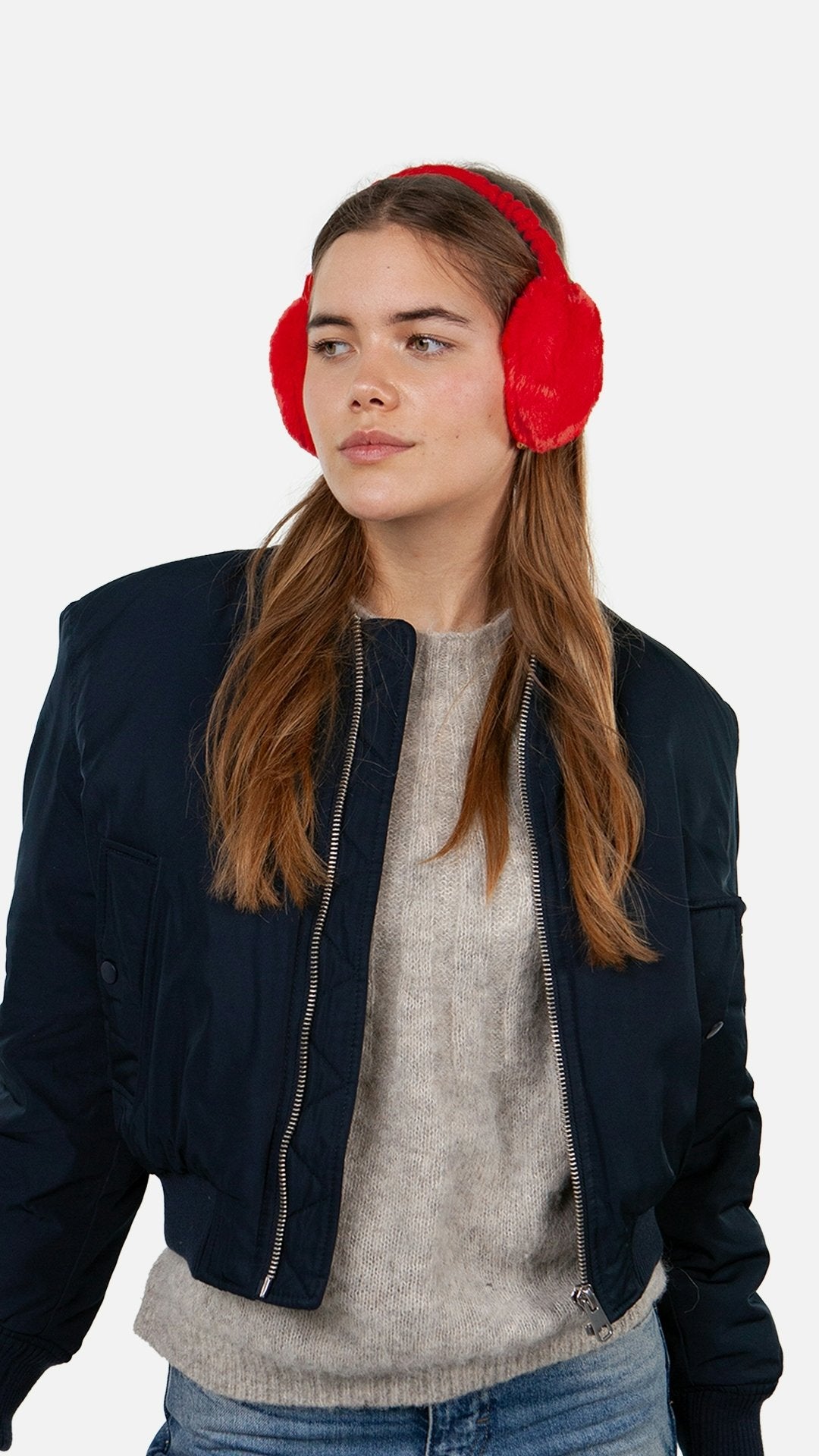 Plush Earmuffs (Red Red)