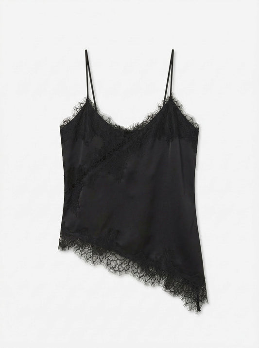 Vmnovi Lace Singlet Wvn Noos (Black/dtm)
