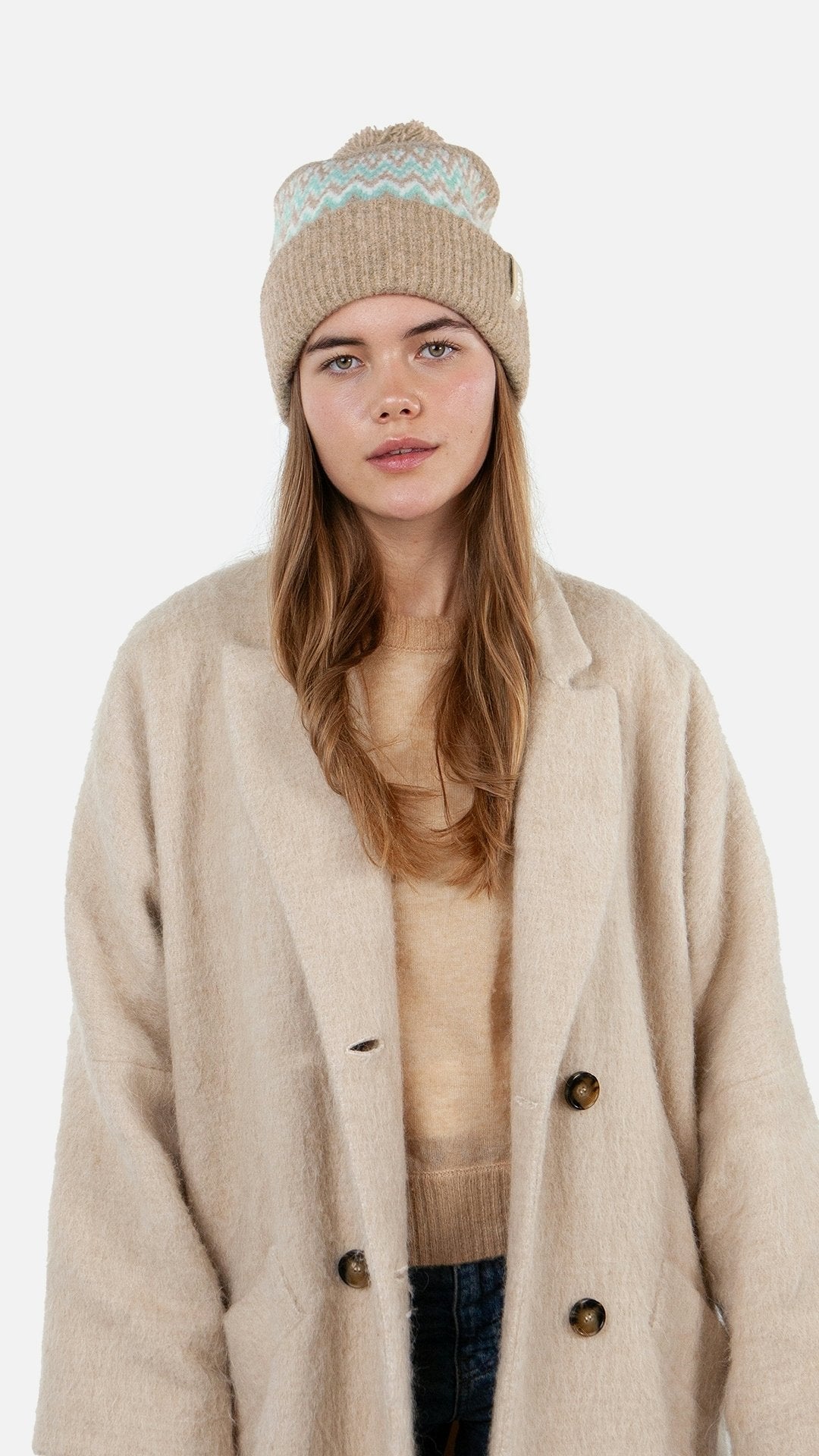 Nakarah Beanie (Beige Light Brown)
